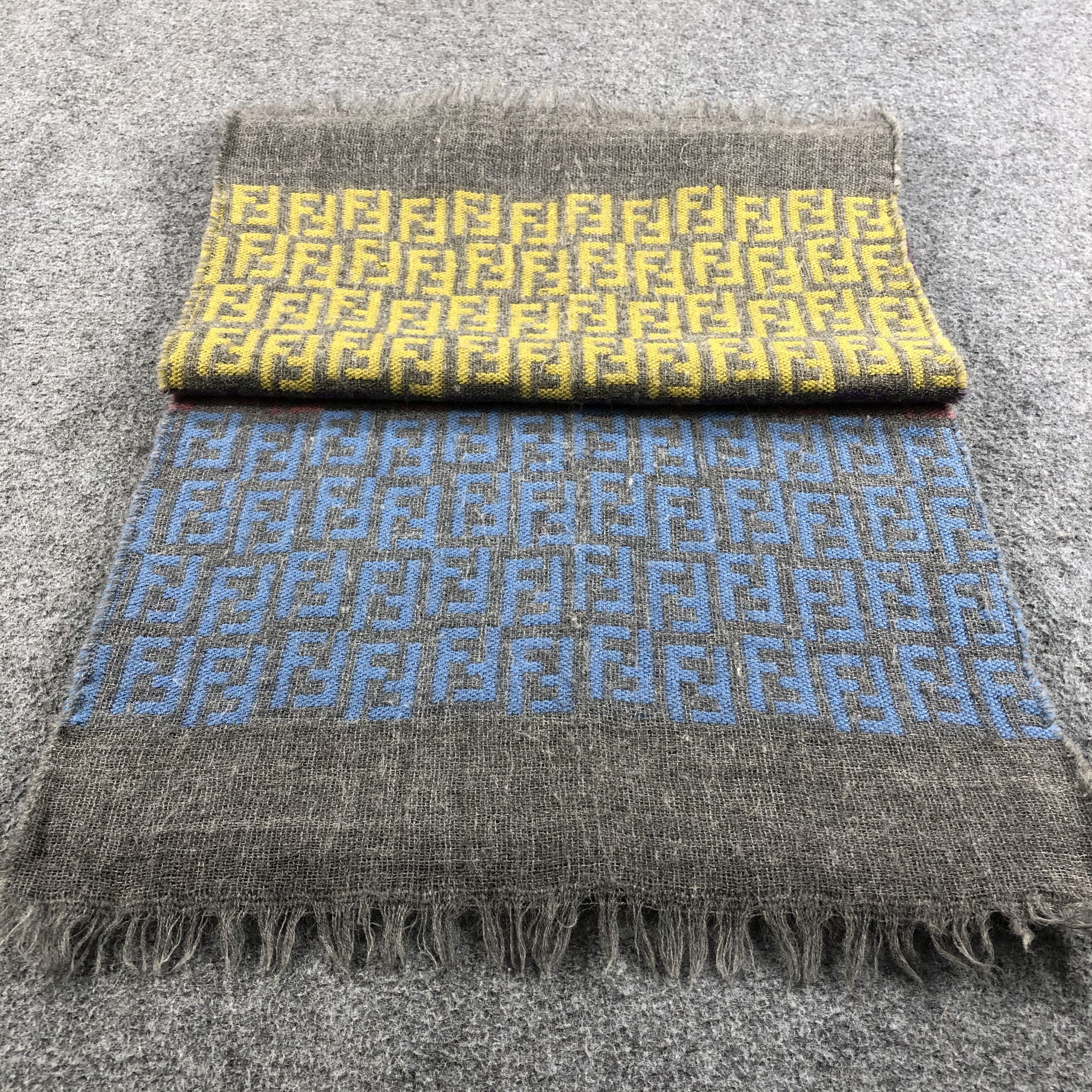 Fendi FENDI MONOGRAM Multicolor Scarf Muffler Wool V752 Size ONE SIZE - 4 Thumbnail