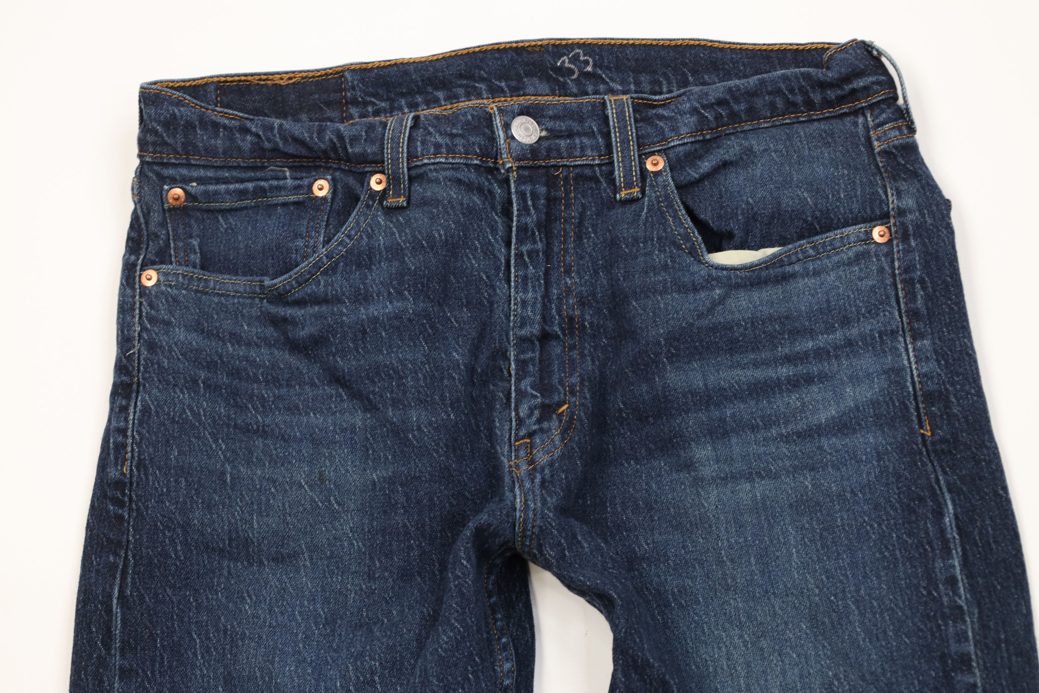 Levi's Vintage Y2K Levis 505 Regular Straight Leg Denim Jeans Blue Size US 33 - 2 Thumbnail