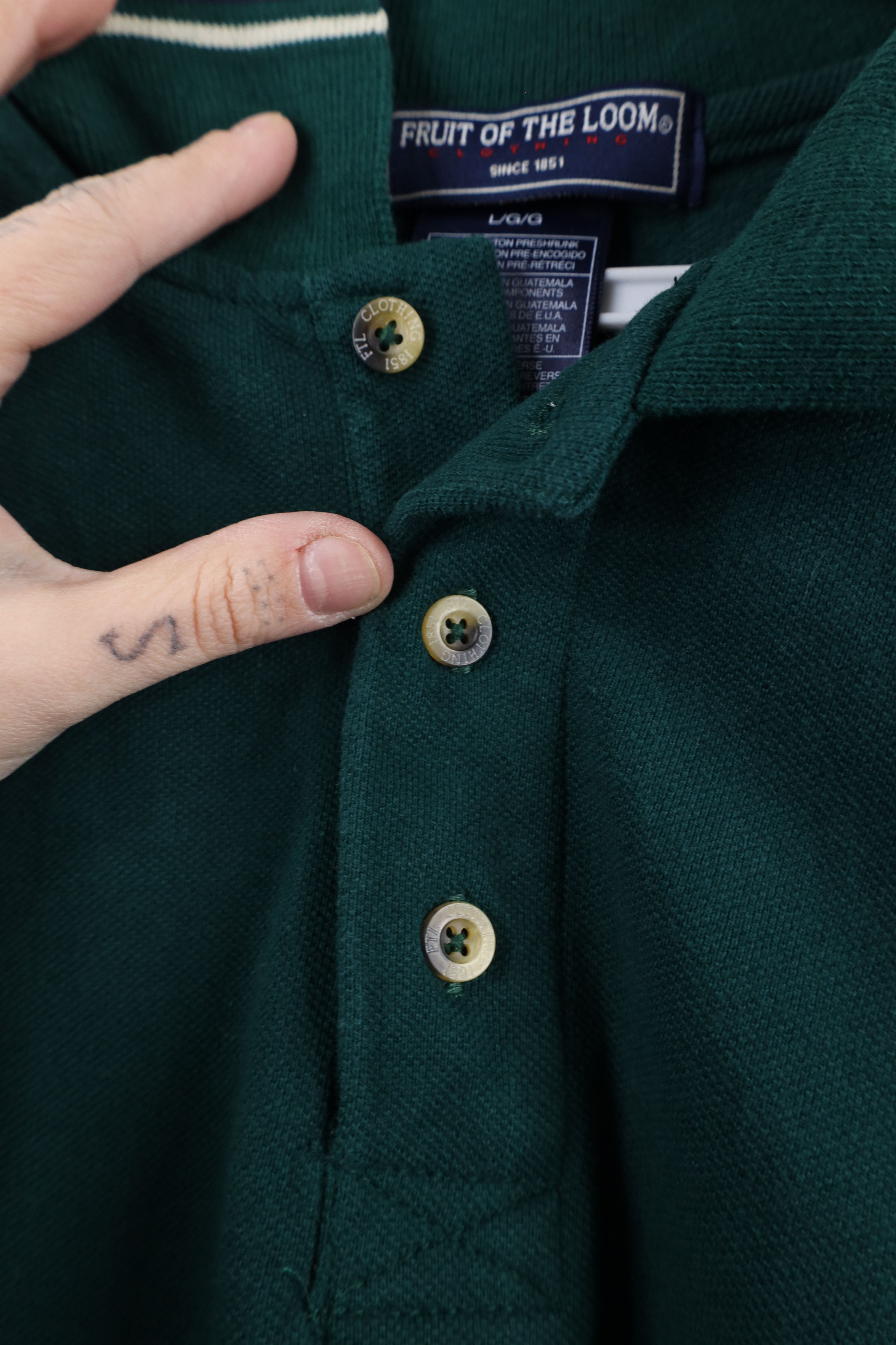 Vintage Vintage 90s Streetwear Heavyweight Long Sleeve Polo Shirt Size US L / EU 52-54 / 3 - 5 Thumbnail