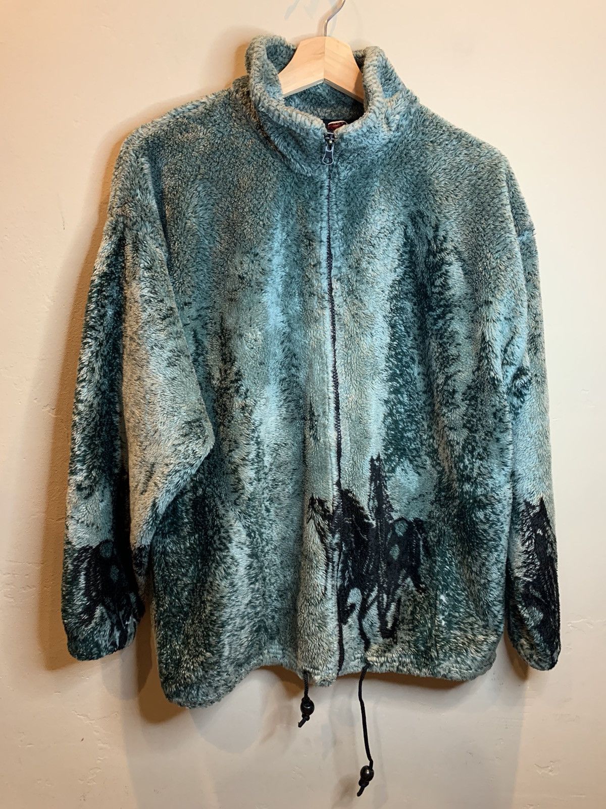 Vintage RARE Vintage Horses Nature Trail AOP Fleece USA-Made Jacket Size US L / EU 52-54 / 3 - 1 Thumbnail