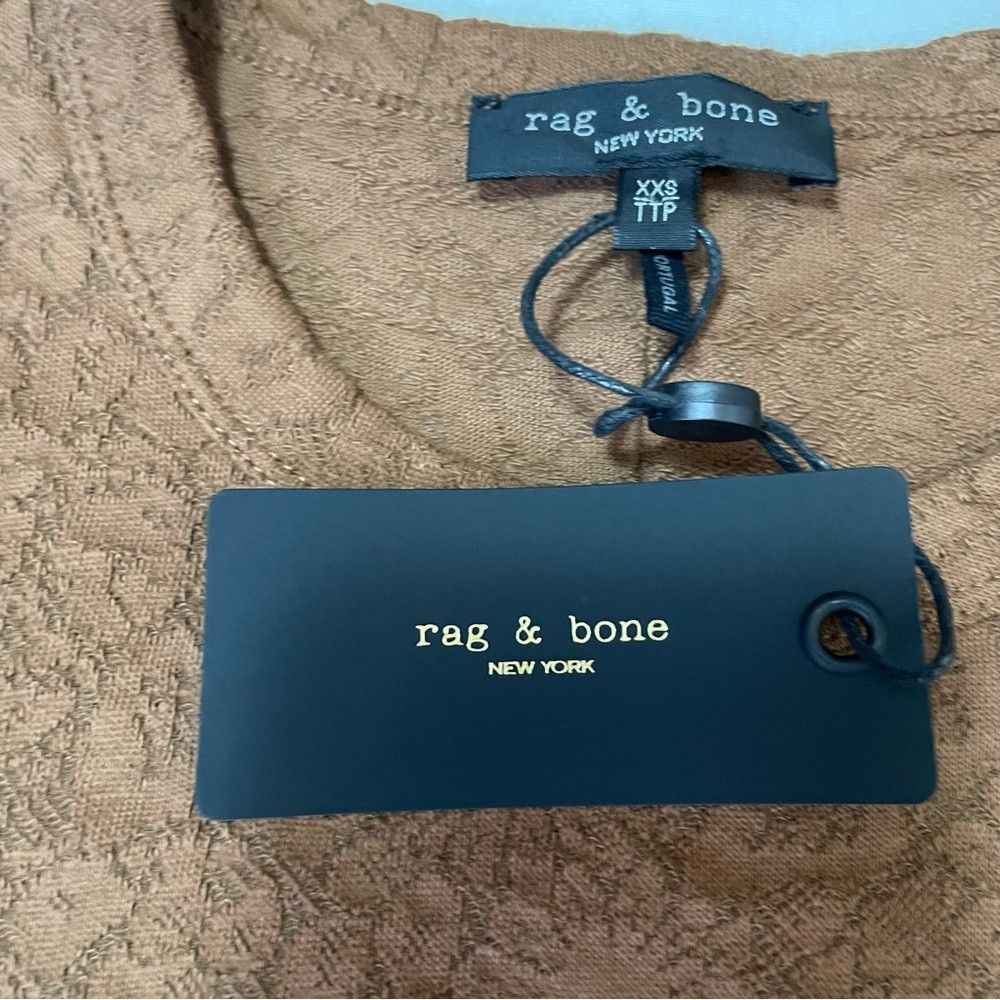Rag & Bone NWT New $175 Rag & Bone Gemma Jacquard Long Sleeve Brown To Size XXS / US 00 / IT 34 - 9 Thumbnail