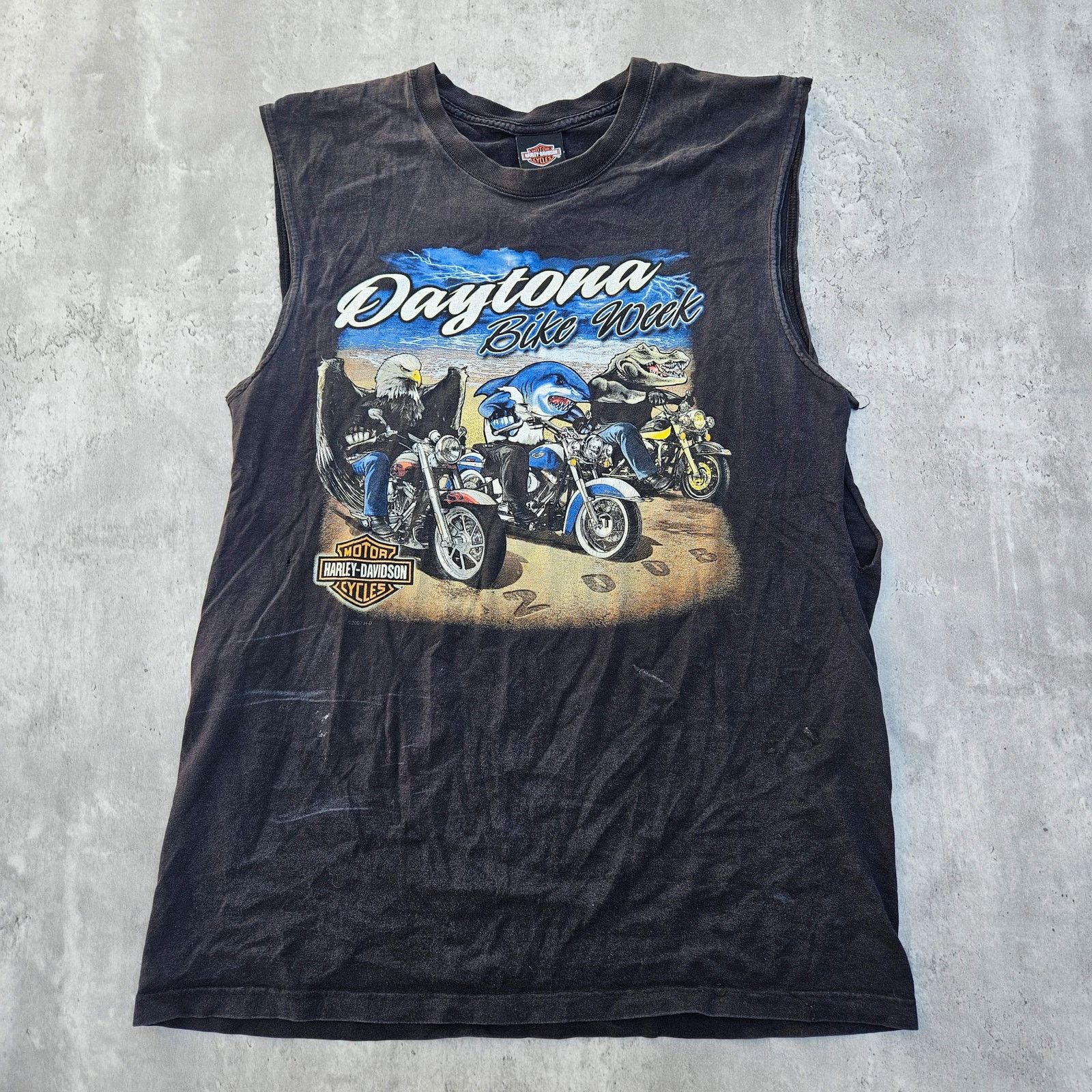 Harley Davidson Harley Davidson Black Cut Muscle T-Shirt Large Daytona 2008 Size US L / EU 52-54 / 3 - 1 Thumbnail