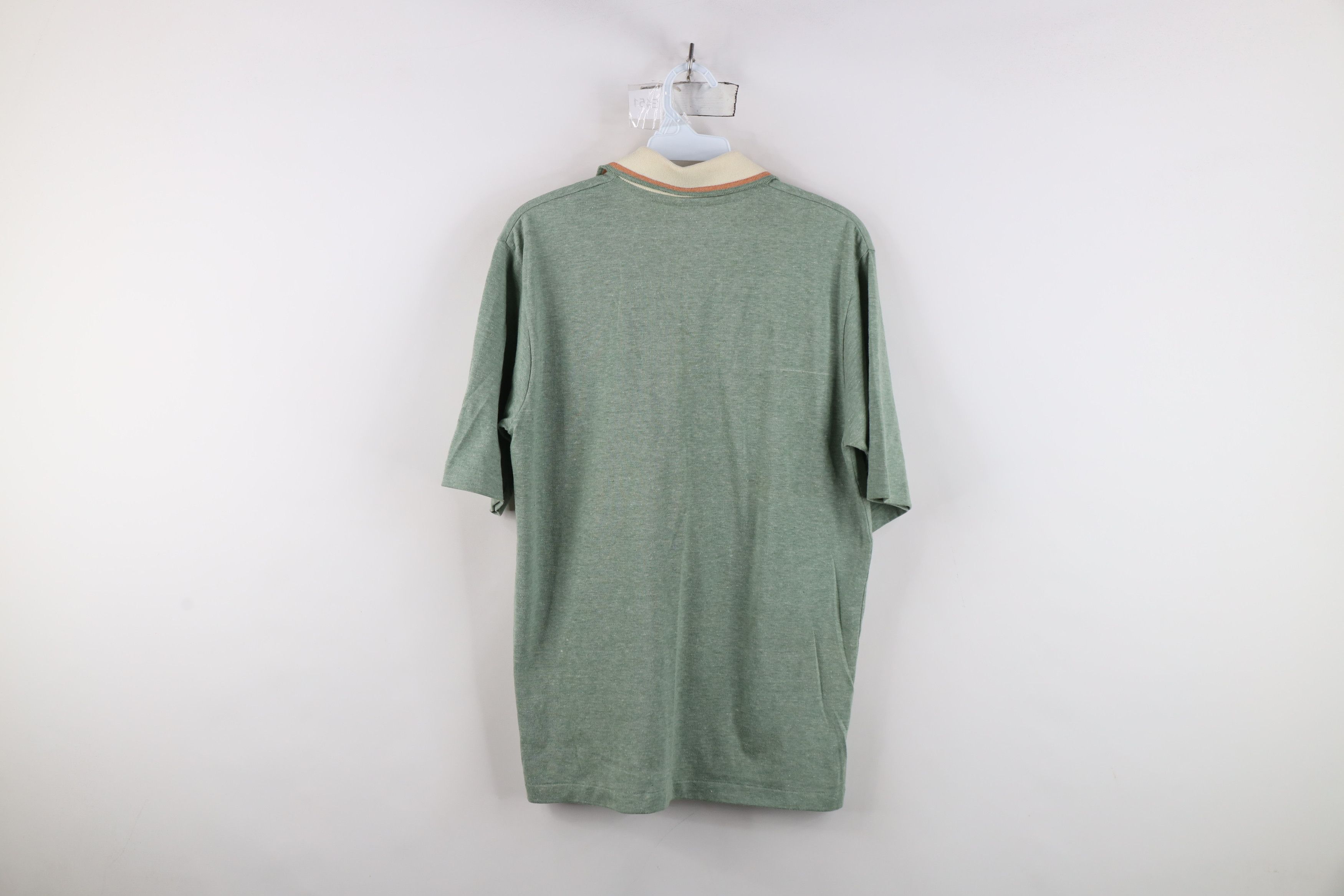 Vintage Vintage 70s Streetwear Jersey Collared Polo Shirt Green USA Size US M / EU 48-50 / 2 - 13 Thumbnail