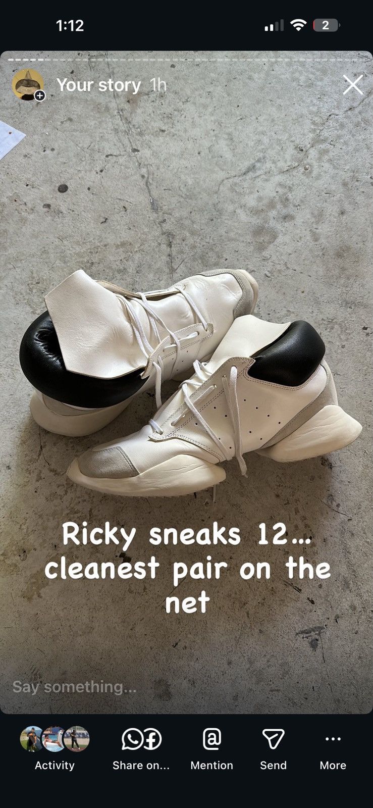 Rick Owens Rick Owens runners white bone size 12 Size US 12 / EU 45 - 1 Preview