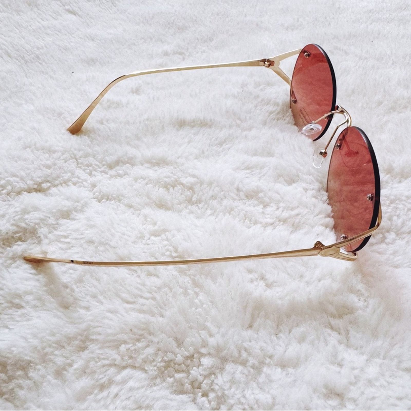 Other Ruth Clear Orange Round Metal Sunglasses Size ONE SIZE - 7 Thumbnail