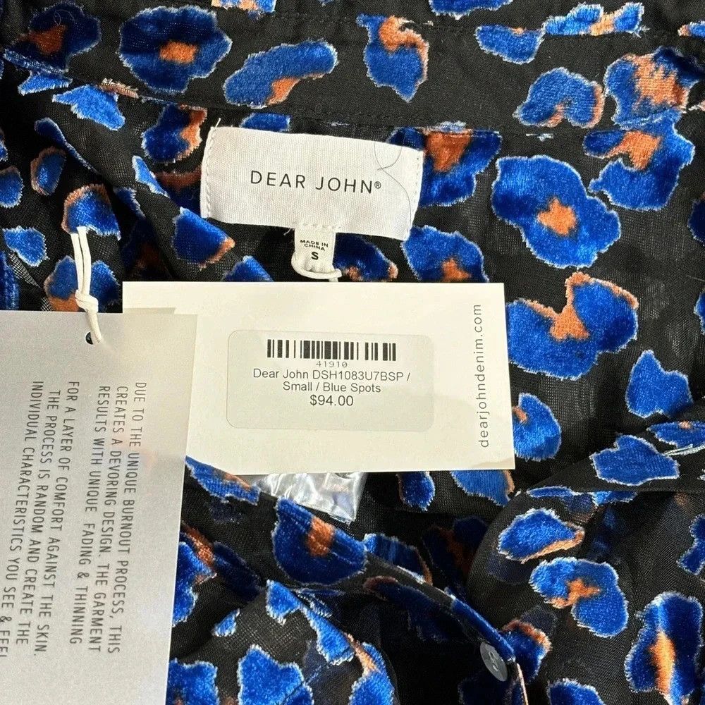 Other Dear John Sheer Blouse NWT Size S / US 4 / IT 40 - 3 Thumbnail