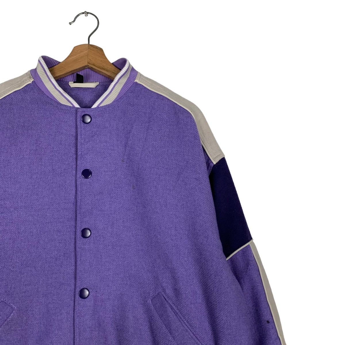 Divided DIVIDED Purple Oversize Varsity Jacket #0530-C24 Size US XS / EU 42 / 0 - 4 Thumbnail