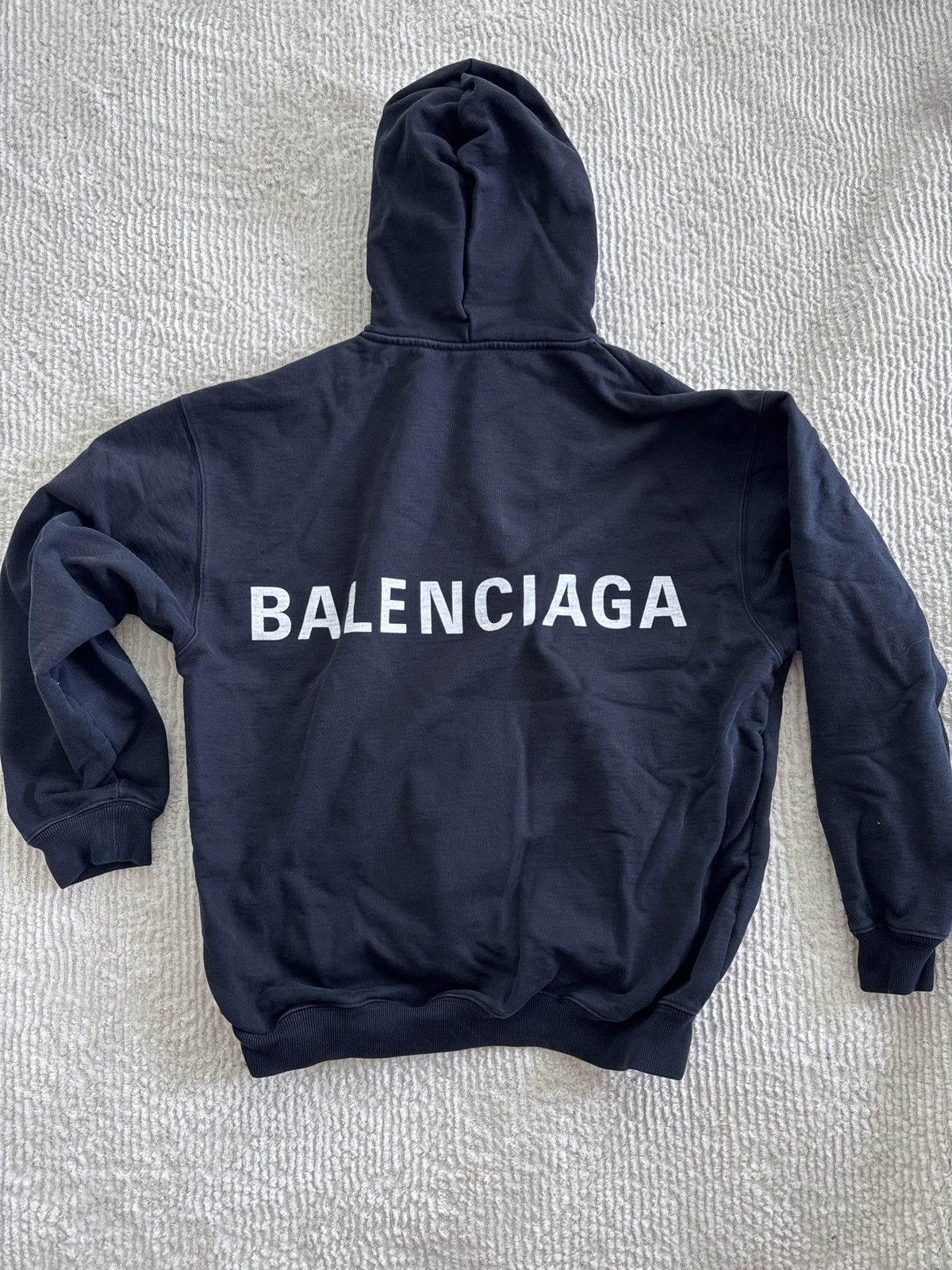 Balenciaga Balanciaga Logo Hoodie in Black Size US M / EU 48-50 / 2 - 1 Thumbnail