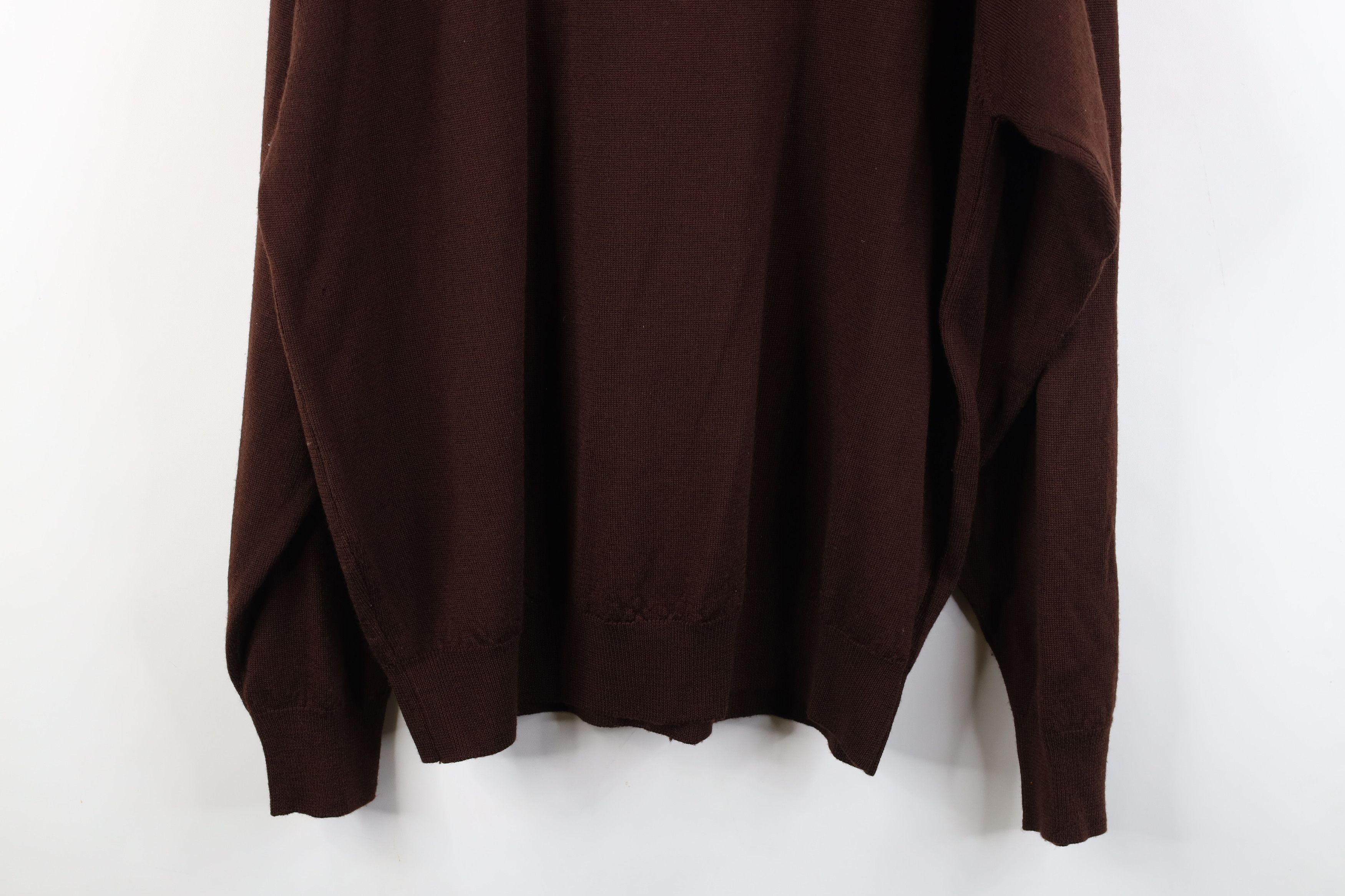Vintage Vintage 90s Streetwear Blank Merino Wool Knit Sweater Size US L / EU 52-54 / 3 - 13 Thumbnail