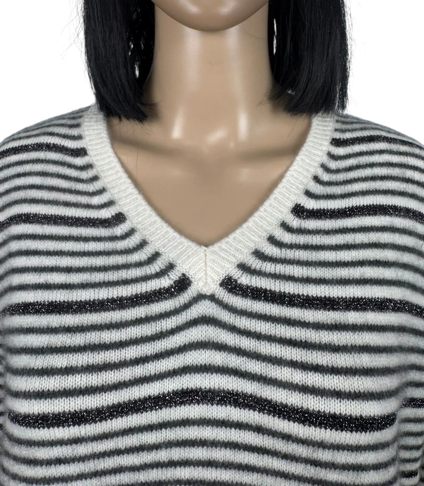 Other Bruno Manetti Striped Jumper V-Neck Wool Cashmere size 44 Size M / US 6-8 / IT 42-44 - 3 Thumbnail