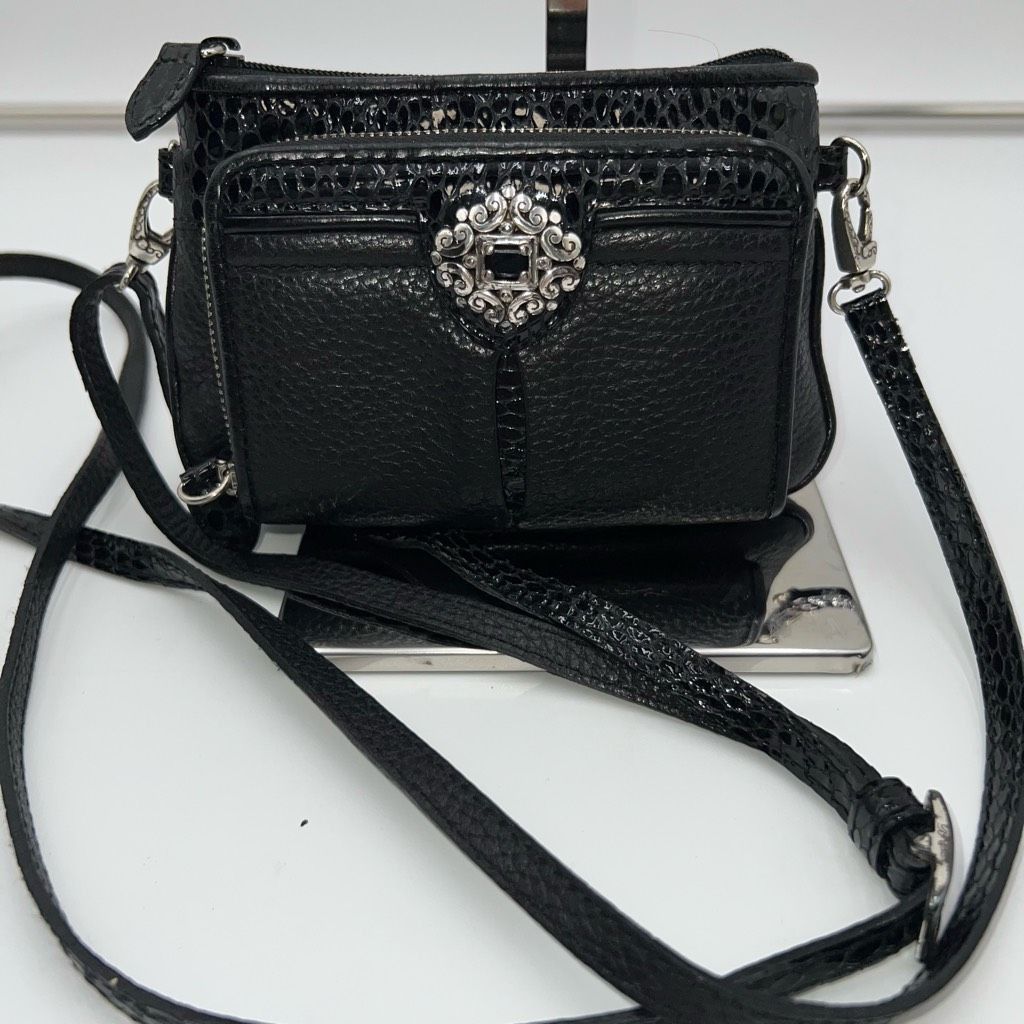 Brighton Brighton Vintage Small Crossbody Croc Embossed Wallet Size ONE SIZE - 1 Thumbnail