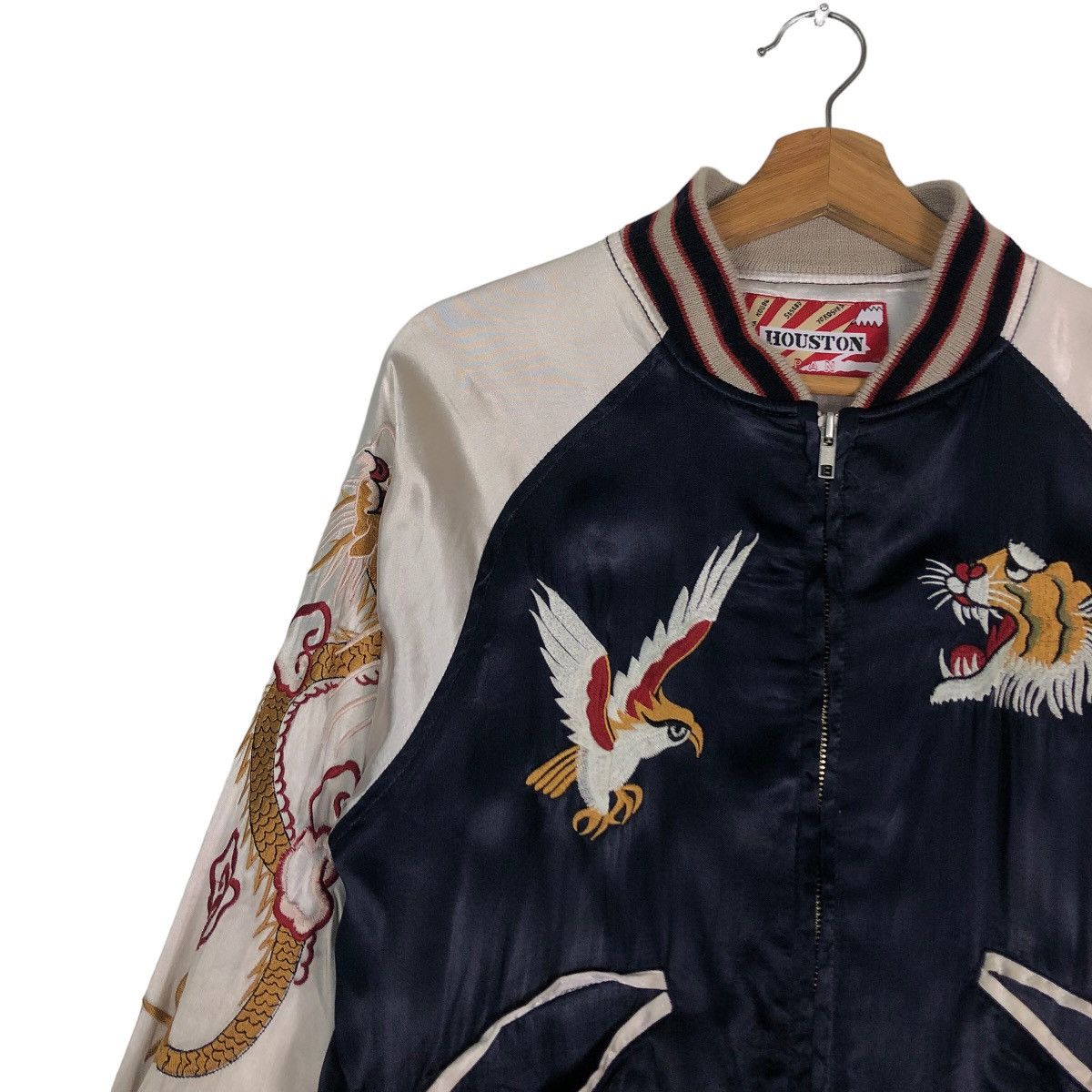 Japanese Brand 🔥Vintage Satin Sukajan Bomber Jacket Big Logo Houston USA Size US M / EU 48-50 / 2 - 7 Thumbnail