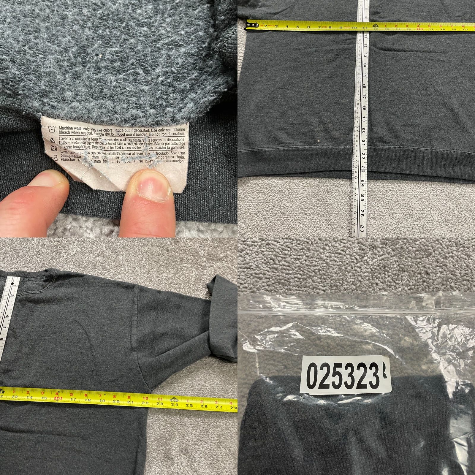 Hanes Hanes Relaxed Pullover Sweatshirt Women M Gray Crew Neck Fleece Casual All Seasons Long Sleeve Sweatshirt Dim: 44 in Logo Size M / US 6-8 / IT 42-44 - 8 Thumbnail