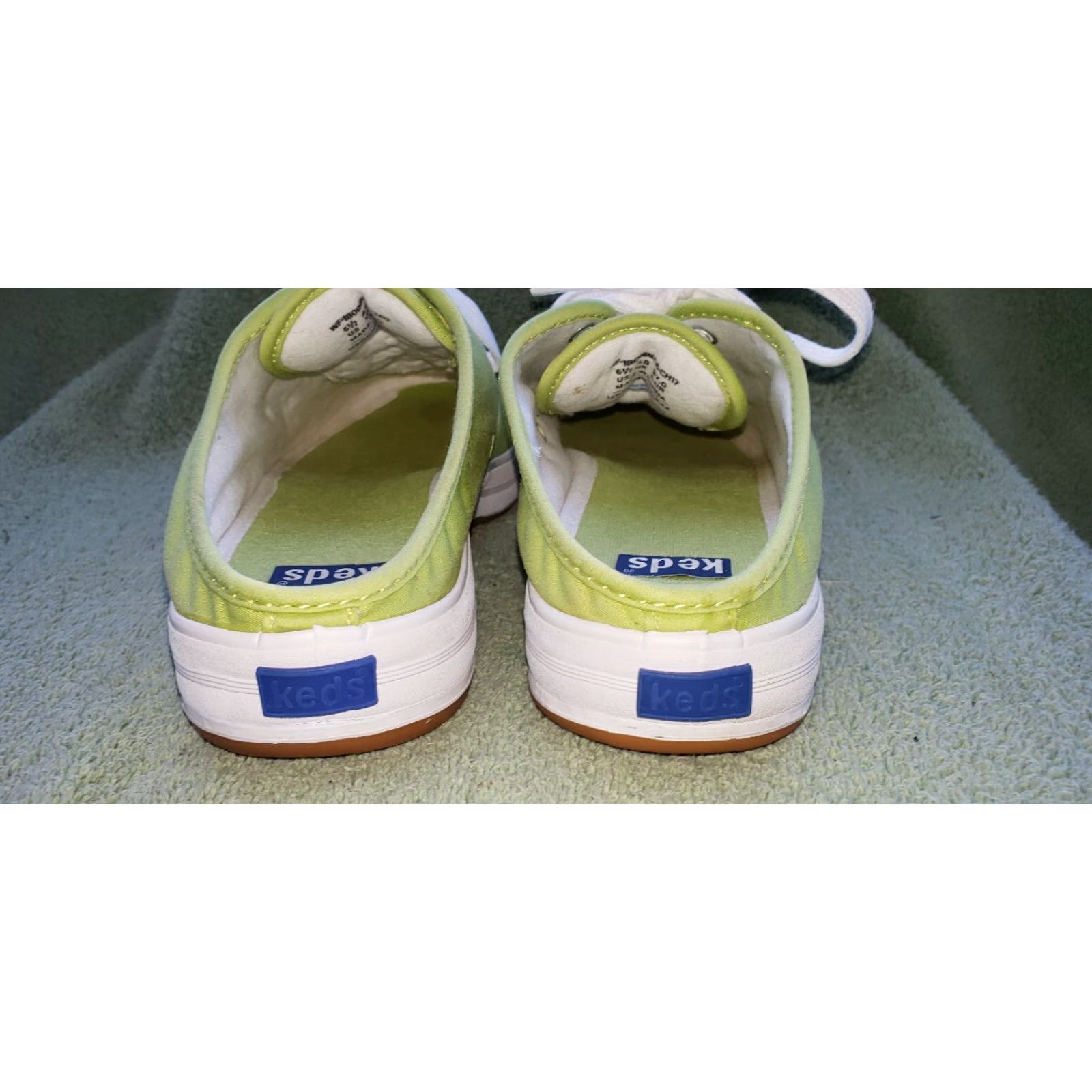 Keds Keds Women's Slide Sneakers US 6.5M Neon Green Open Heel Design Laces Casual Size US 5 / IT 35 - 3 Thumbnail