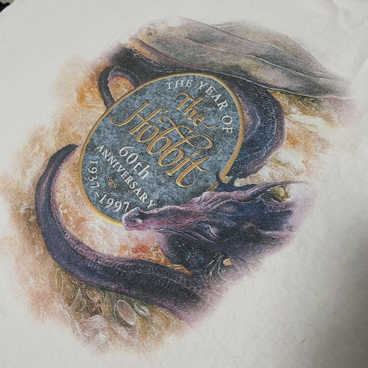 Vintage RARE Vintage t-shirt Hobbit lord of the rings movie 1997 90s Size US XL / EU 56 / 4 - 4 Thumbnail