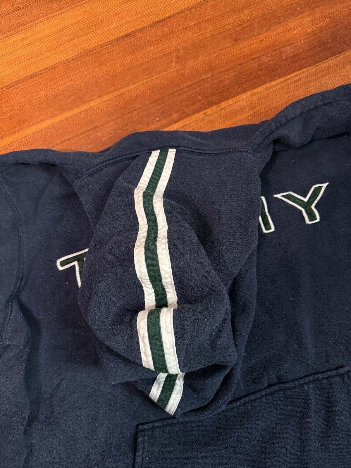 Tommy Hilfiger × Tommy Jeans Tommy Hilfiger Hoodie Navy Blue Green Large Vintage Size US L / EU 52-54 / 3 - 5 Thumbnail