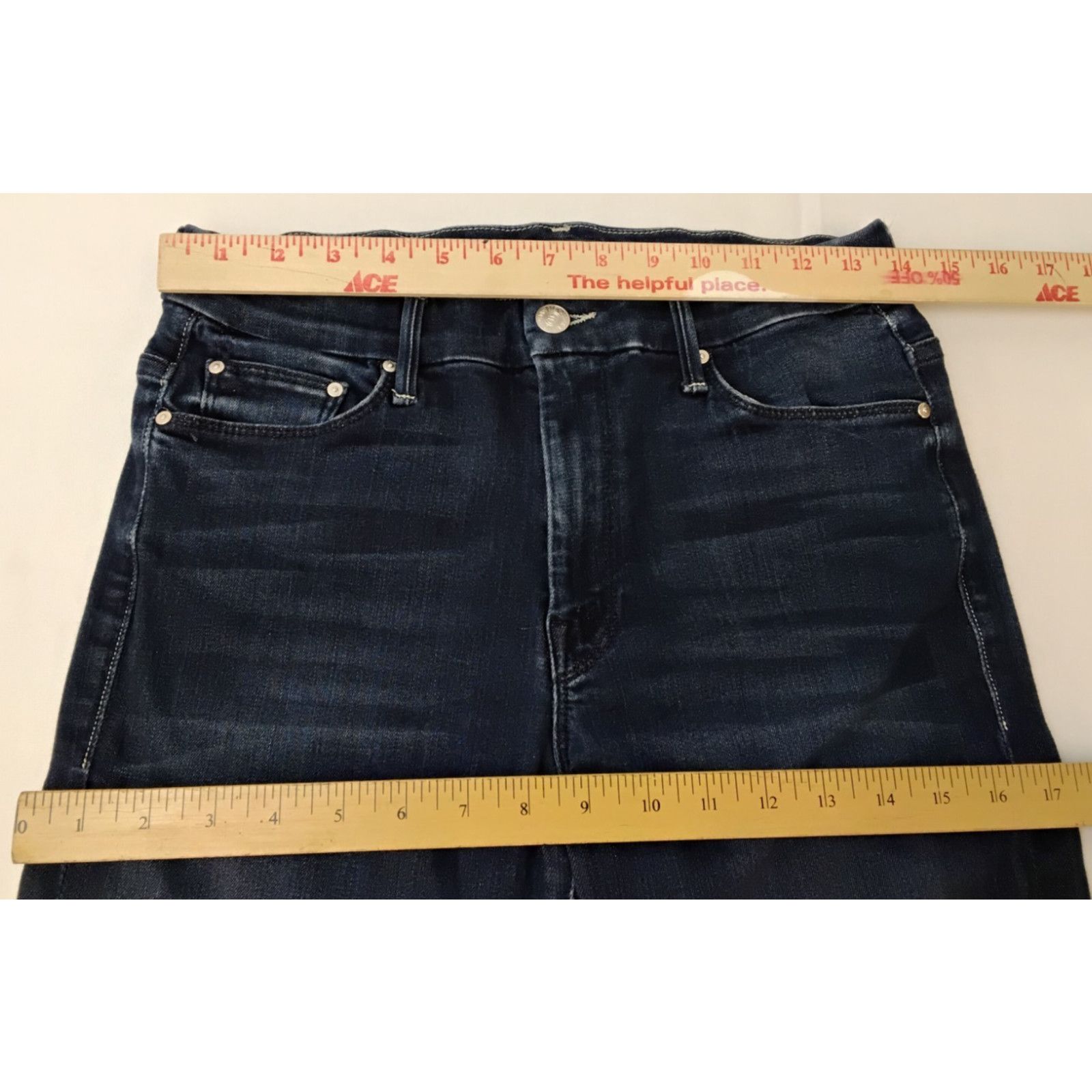 MOTHER Mother Highwaisted Looker Ankle Jean Women's 28 Dark Wash Size 28" / US 6 / IT 42 - 14 Thumbnail