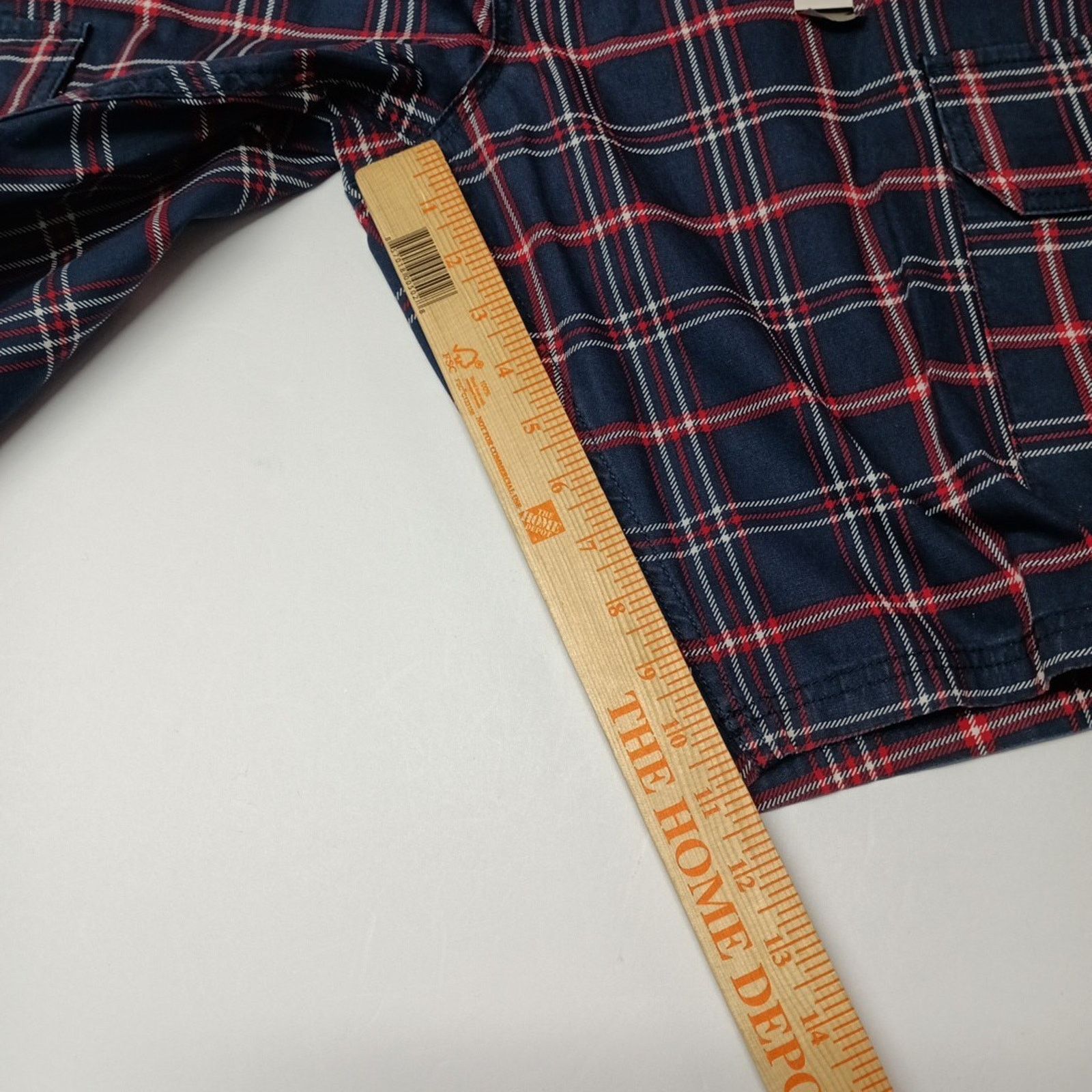 Lee Lee Cargo Shorts Men's Size 40 Blue Red Plaid Checkered Size US 40 / EU 56 - 2 Thumbnail