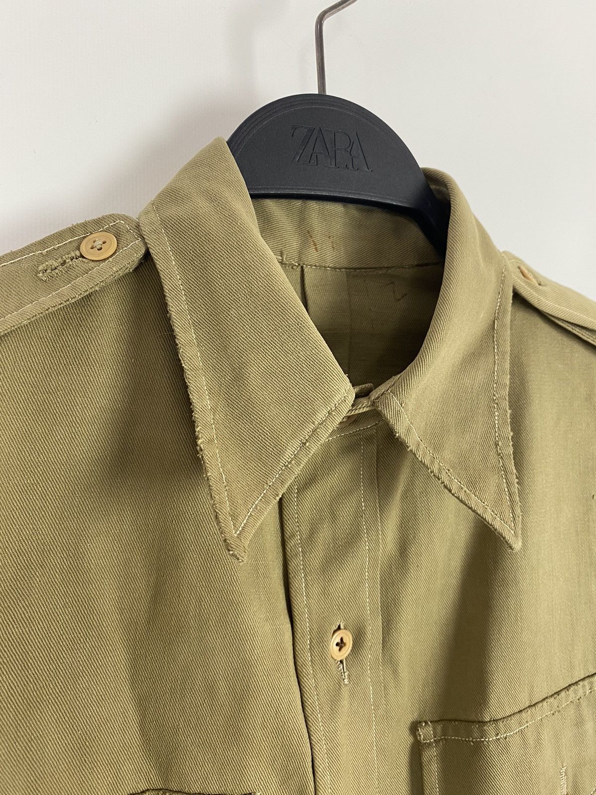 Vintage 1940s Vintage WW2 RAF British Air Force Drill Bush Jacket Size US S / EU 44-46 / 1 - 3 Thumbnail