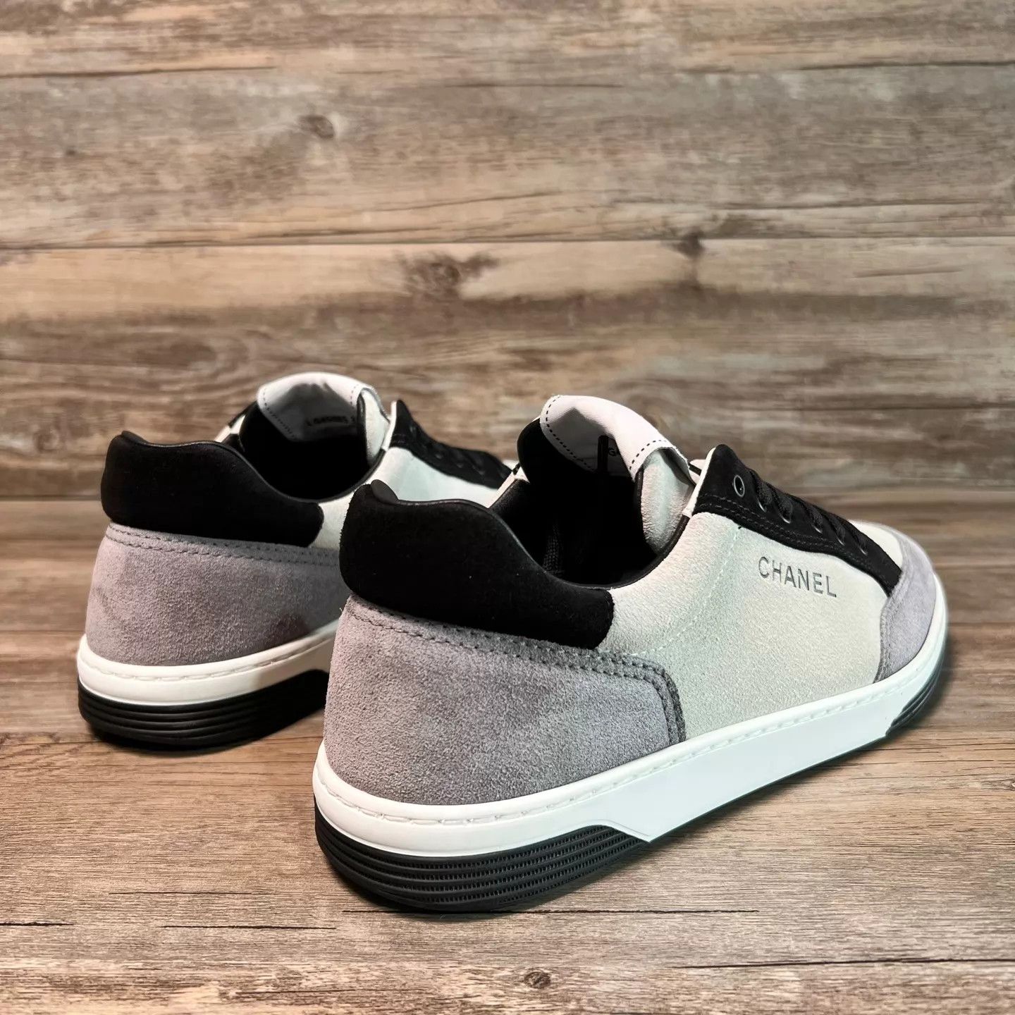 Chanel Chanel Men's Gray/Black-Gray/White-Gray Sneaker Size US 6 / EU 39 - 3 Thumbnail