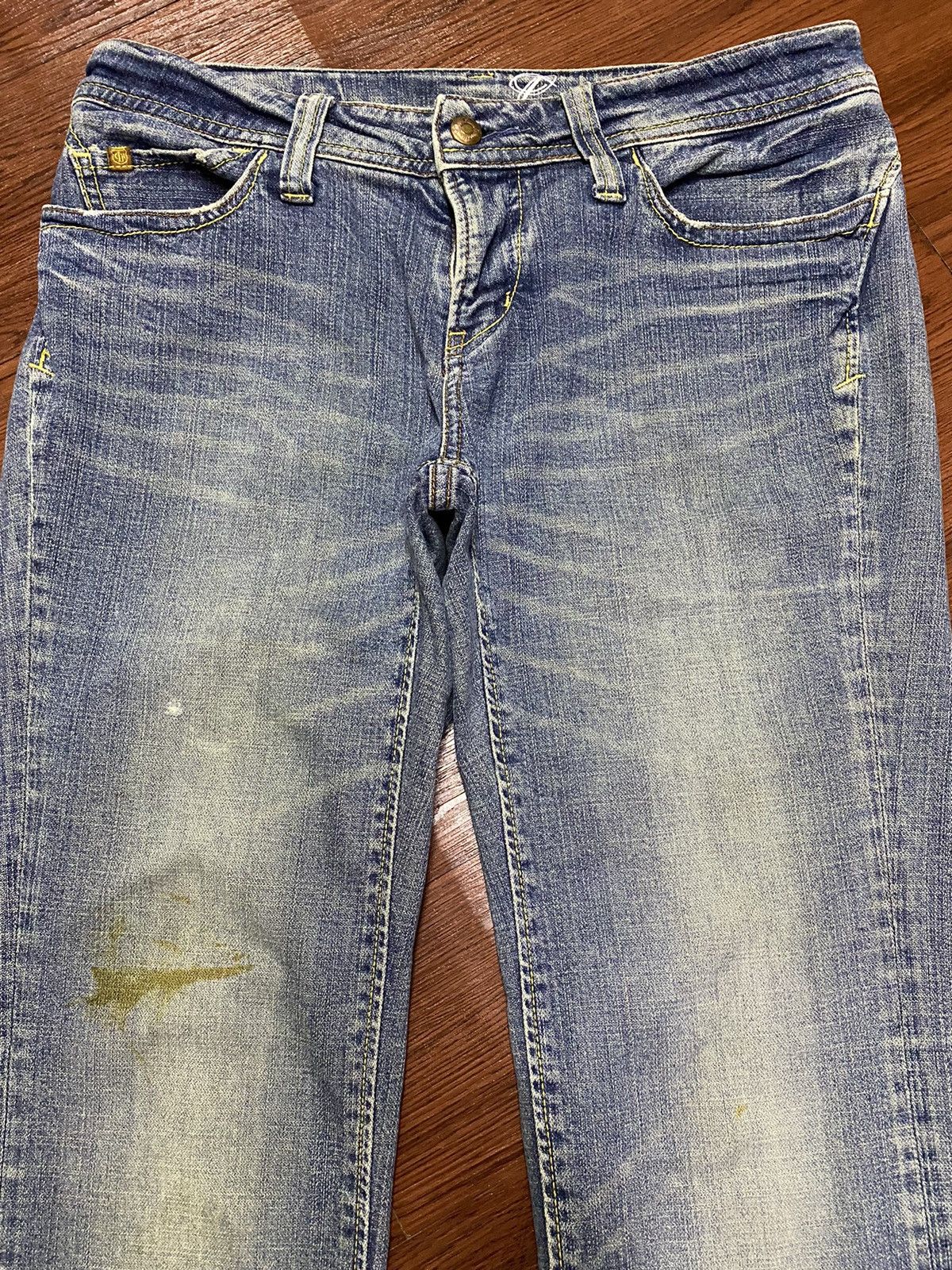Japanese Brand Vintage Geogia Love Big John Faded Wash Flare Jeans Size 32" / US 10 / IT 46 - 3 Thumbnail