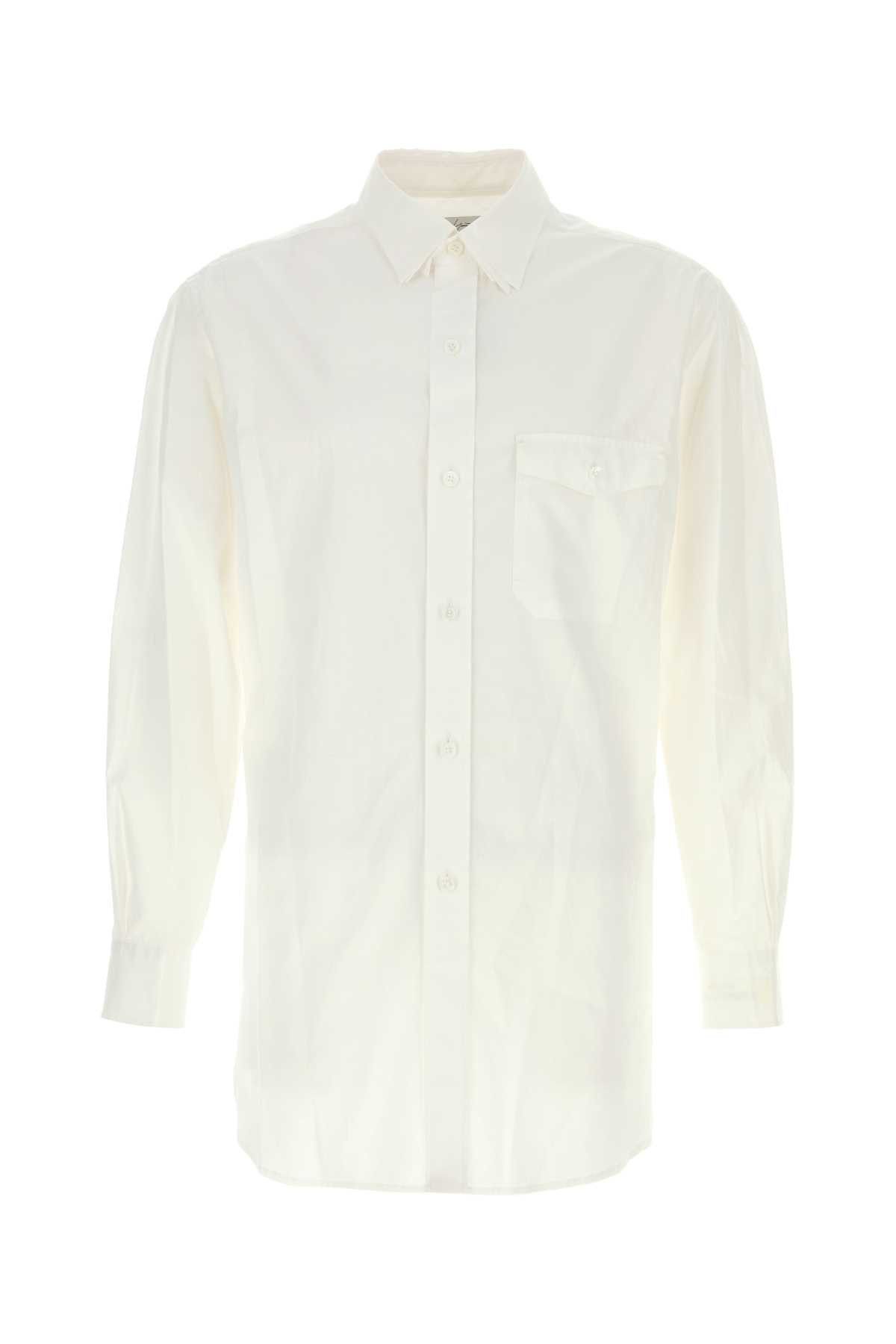 Yohji Yamamoto White Cotton Shirt Size US L / EU 52-54 / 3 - 1 Thumbnail