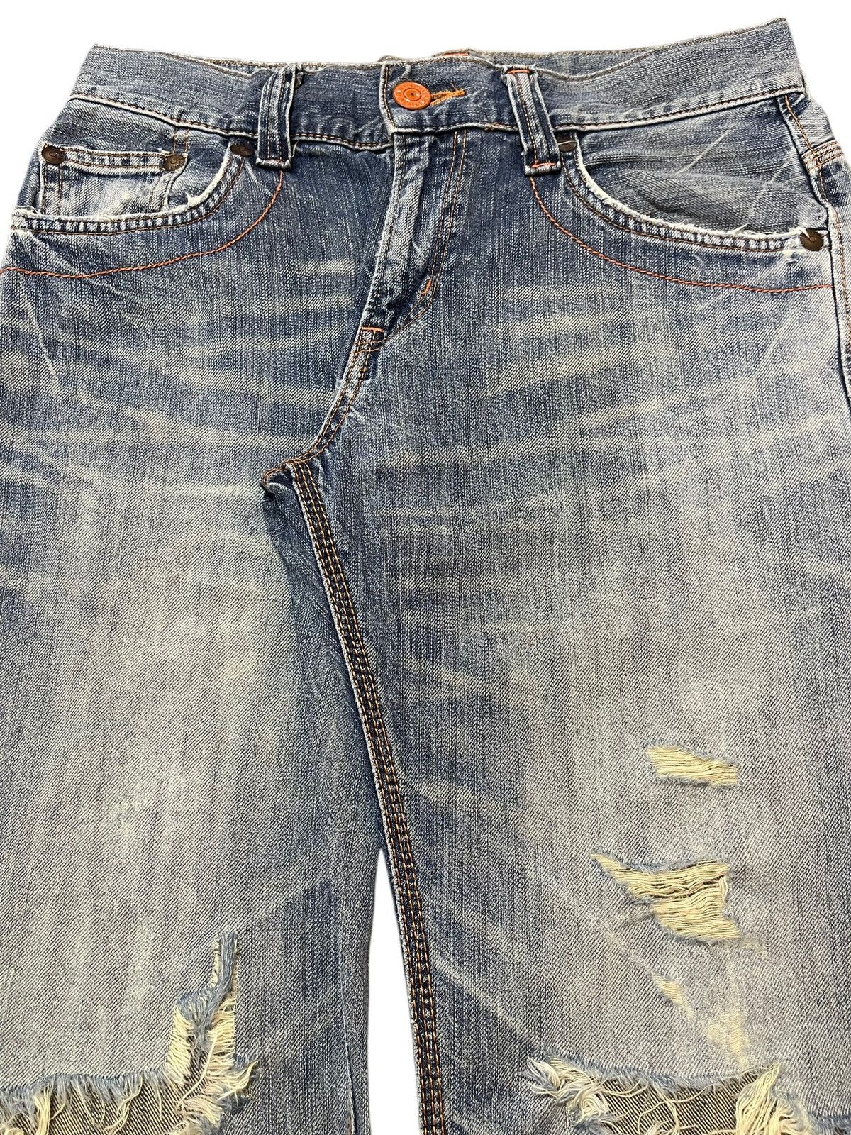 Edwin Vintage Edwin Blue Faded Wash Distressed Style Jeans Size US 30 / EU 46 - 4 Thumbnail