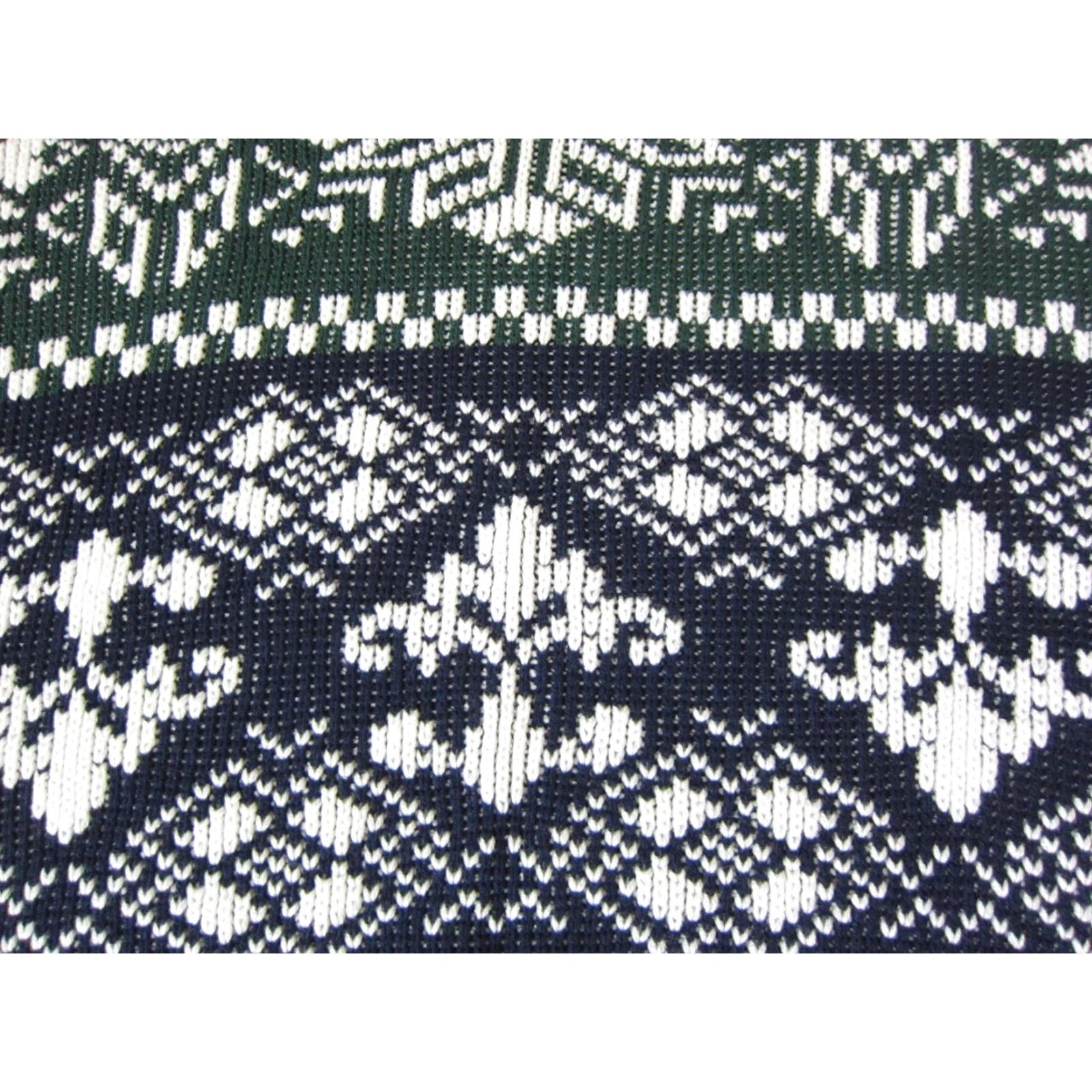 Vintage VINTAGE Sweater Mens M White Green Blue Diamond Chunky Knit Textured 90s Pullover Crew Neck Long Sleeve Knit Regular Mens Size US M / EU 48-50 / 2 - 3 Thumbnail