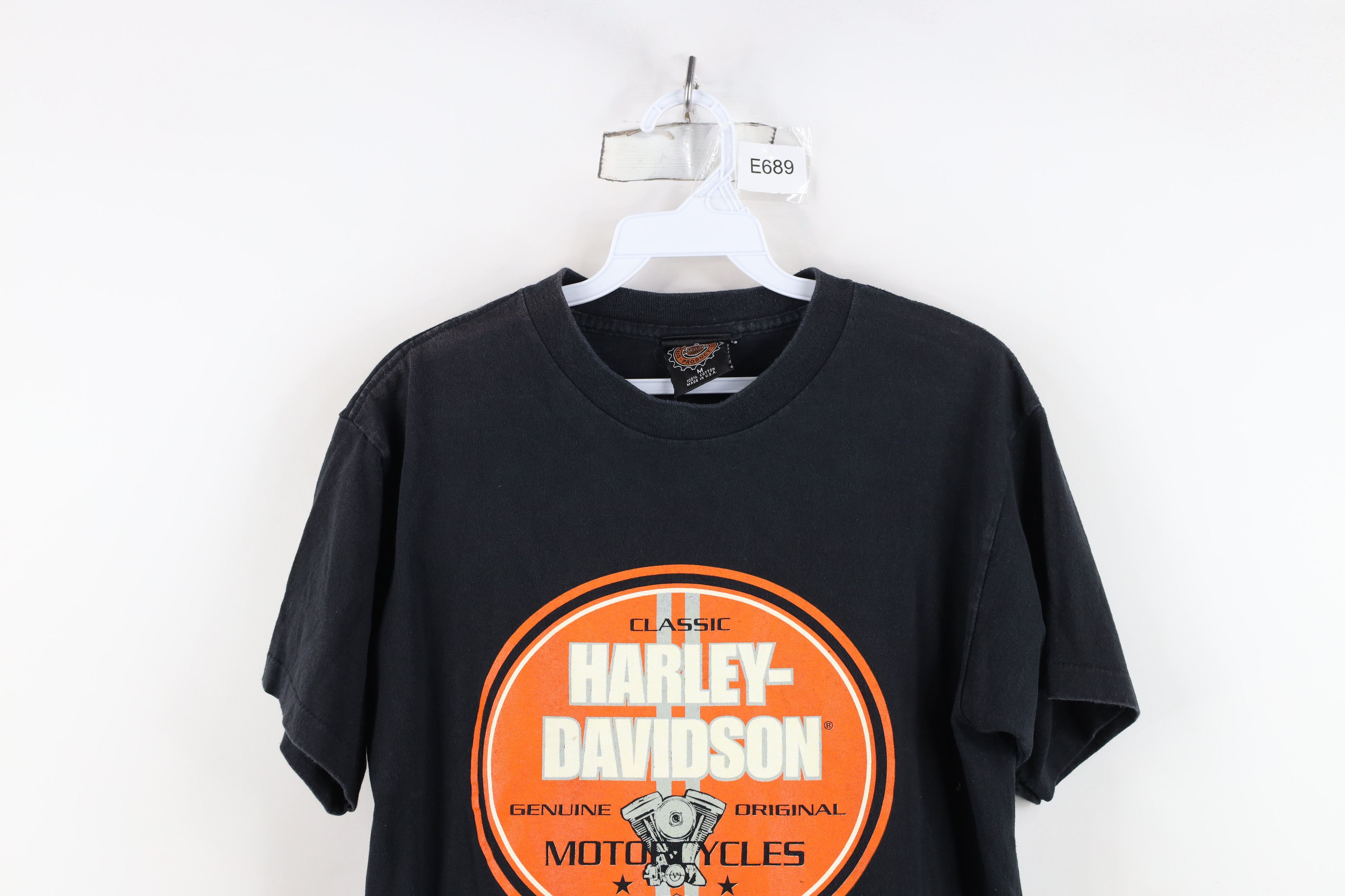 Harley Davidson Vintage 90s Harley Davidson Spell Big Logo T-Shirt Black USA Size US M / EU 48-50 / 2 - 2 Thumbnail