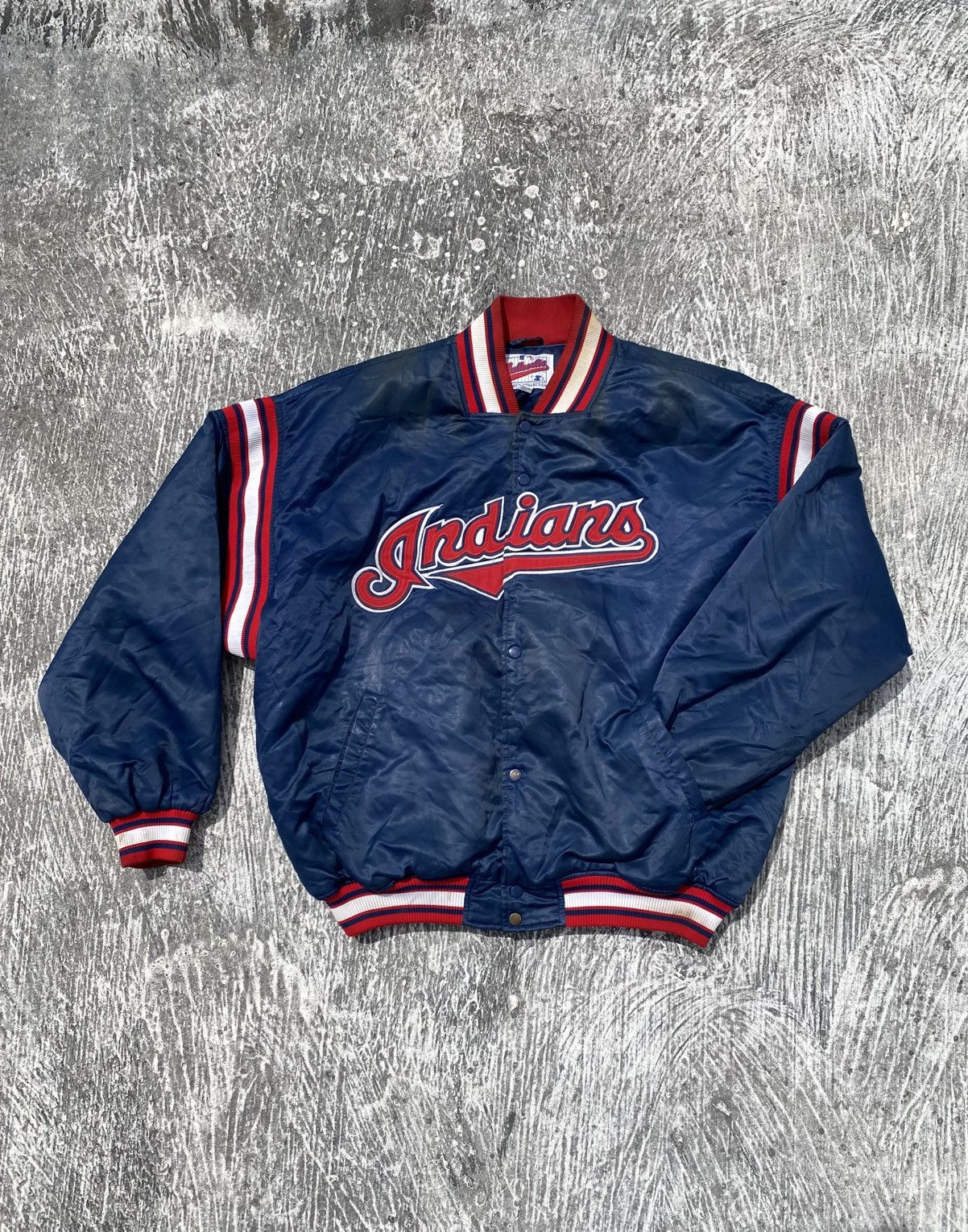 Starter Vintage jacket Indians cleveland Size US XXL / EU 58 / 5 - 1 Thumbnail