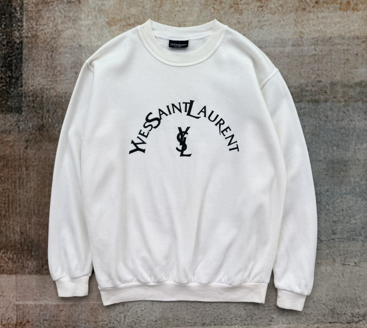 Yves Saint Laurent Vintage 90s Yves Saint Lauren Spell Out Logo Crewneck Size US L / EU 52-54 / 3 - 6 Thumbnail