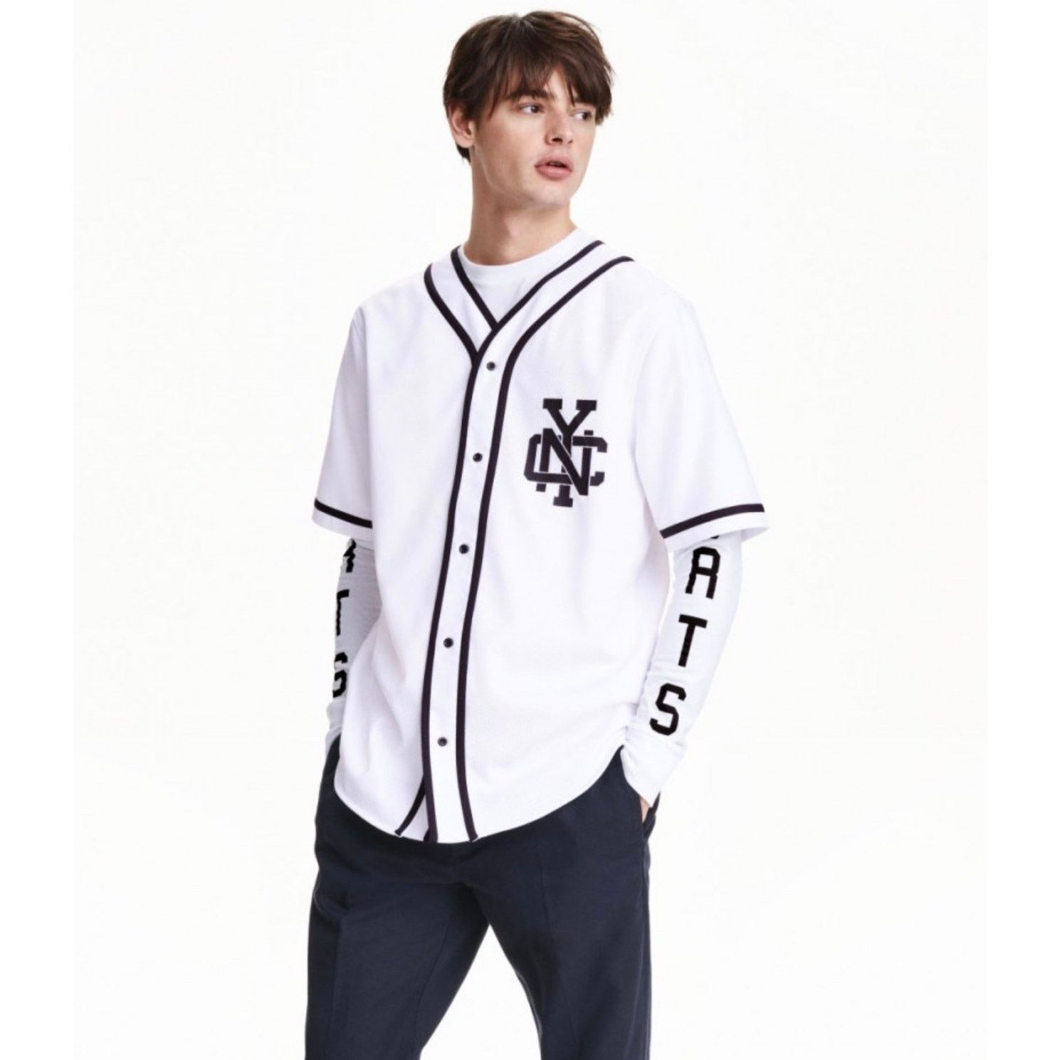 H&M Men's H&M NYC baseball jersey Size US L / EU 52-54 / 3 - 1 Thumbnail
