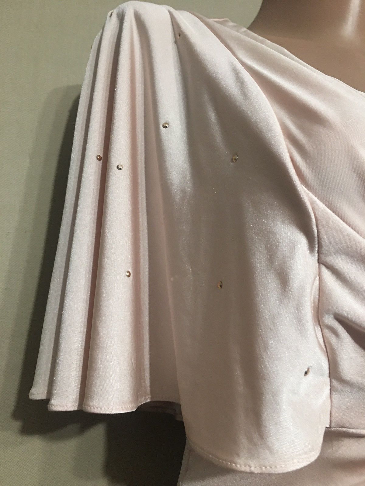 Jenny Packham Jenny Packham Draped Pink Jersey Evening Maxi Dress UK8 EU36 Size S / US 4 / IT 40 - 7 Thumbnail