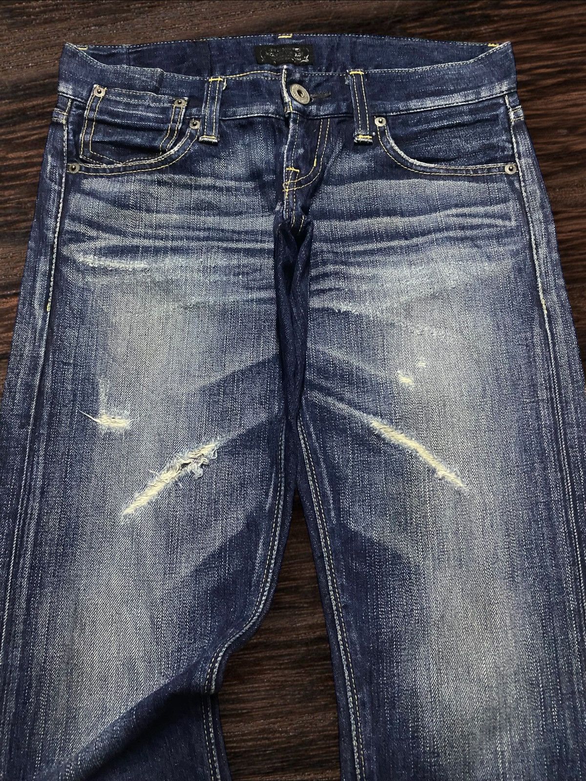 MOUSSY Moussy Vintage Distressed Faded Wash Flare Woman Jeans Size US 30 / EU 46 - 3 Thumbnail