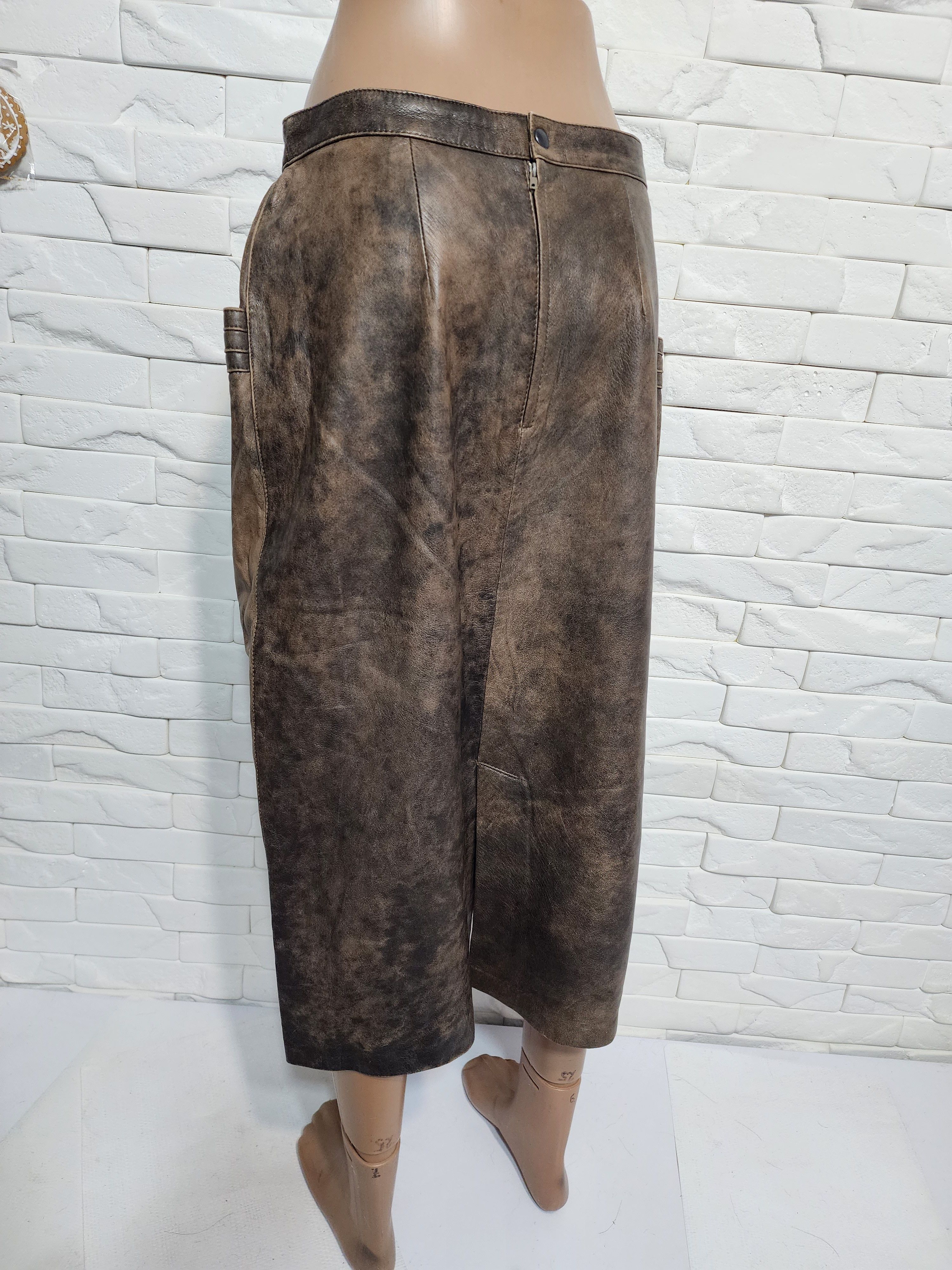 Other Brown Leather Skirt with Pockets Size 30" / US 8 / IT 44 - 6 Thumbnail