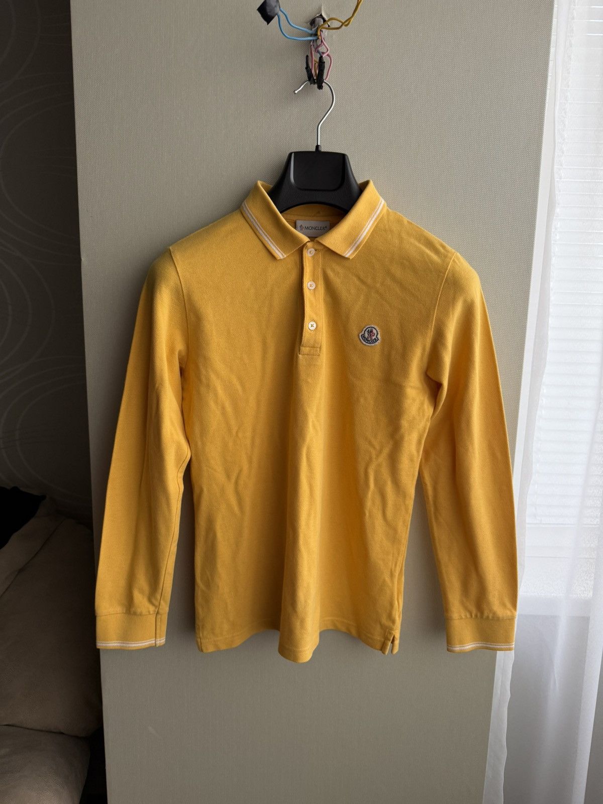 Moncler Moncler Women’s Yellow Polo Long Sleeve T-Shirt Size XS / US 0-2 / IT 36-38 - 1 Thumbnail