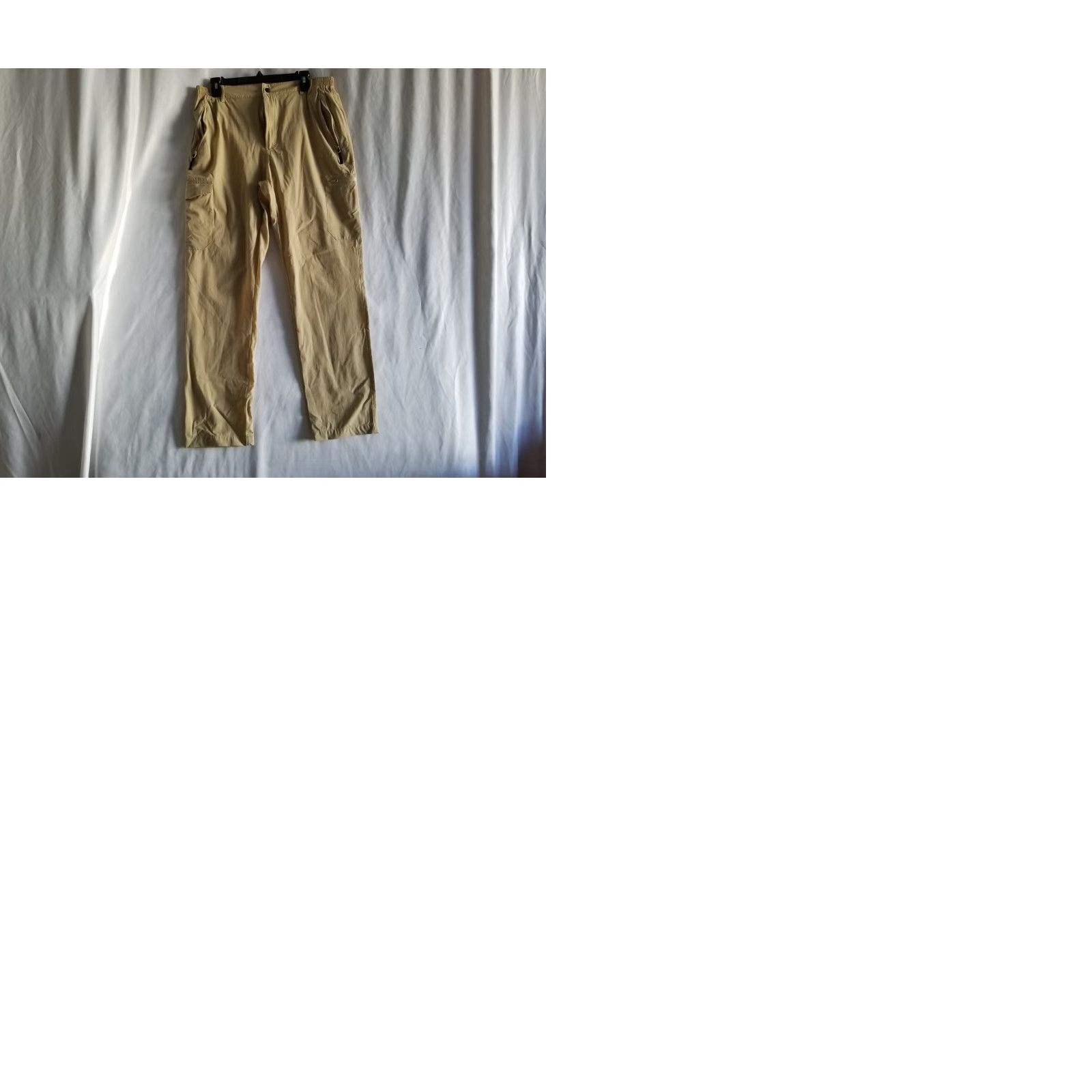 Vintage Clothin Mens Brown Hiking Beige Pants Size Medium 30 inch inseam Lightweight Cargo Size US 31 - 9 Thumbnail