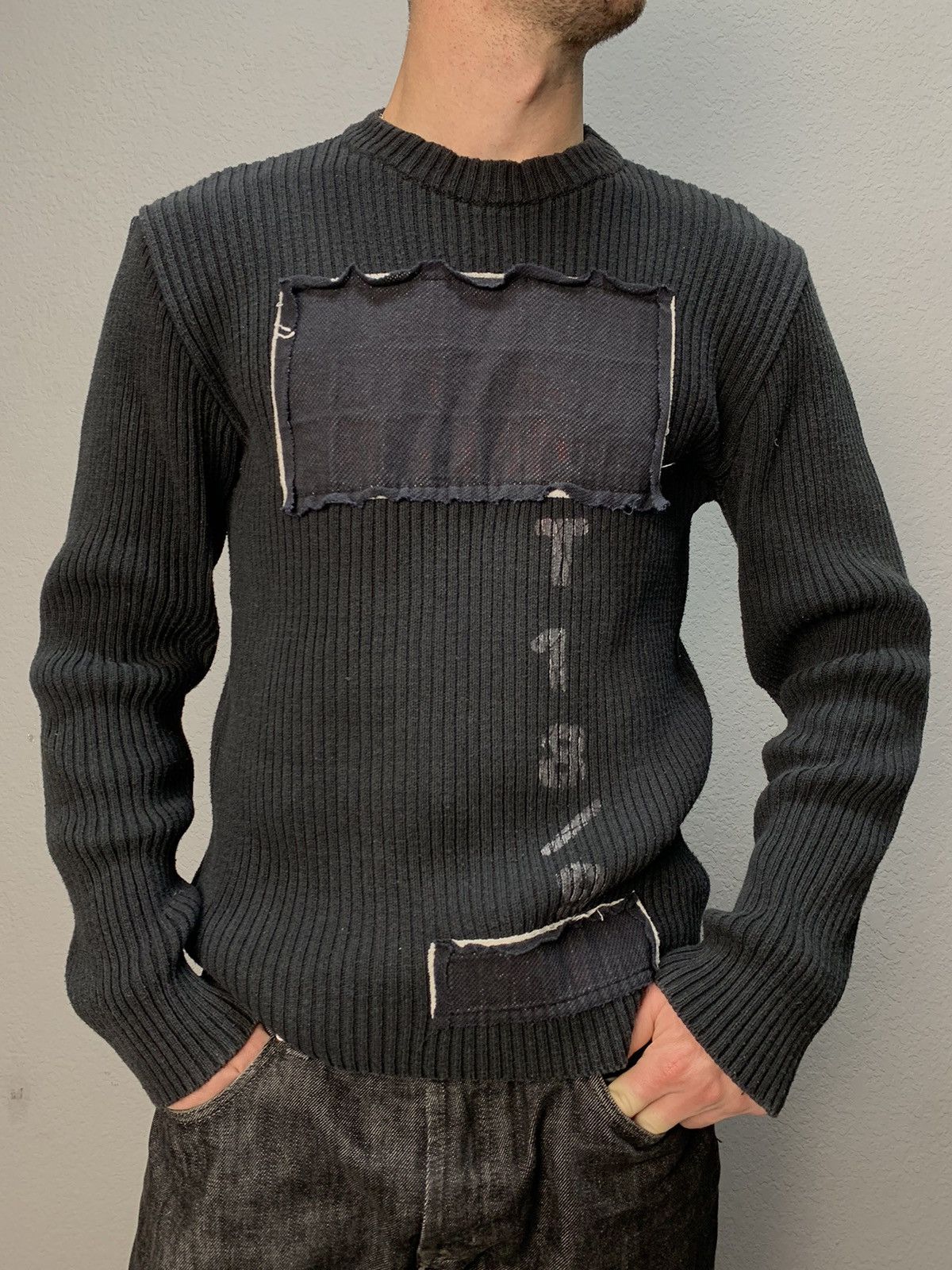 Diesel × Japanese Brand × Vintage Vintage Y2K Diesel gothic Distressed Faded Effect sweater Size US M / EU 48-50 / 2 - 3 Thumbnail