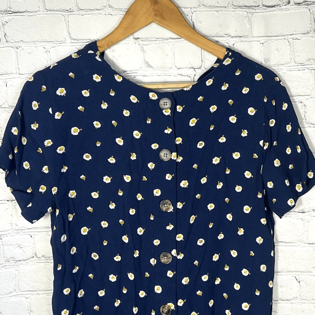 Madewell MADewell Button-Back Easy Dress in Daisy Dots Style AB331 Midi Dress Women S Multicolor Slip Dress Daisy Buttons Back Size S / US 4 / IT 40 - 3 Thumbnail