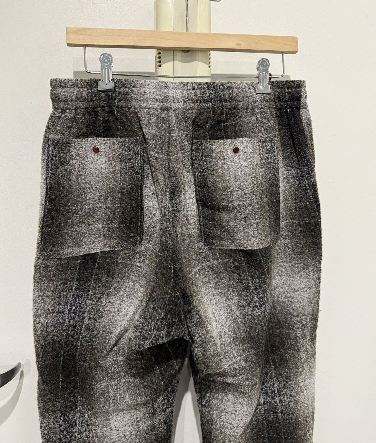 Needles Needles Embellished Checked Wool-Blend Flannel Trousers [M] Size US 30 / EU 46 - 10 Thumbnail