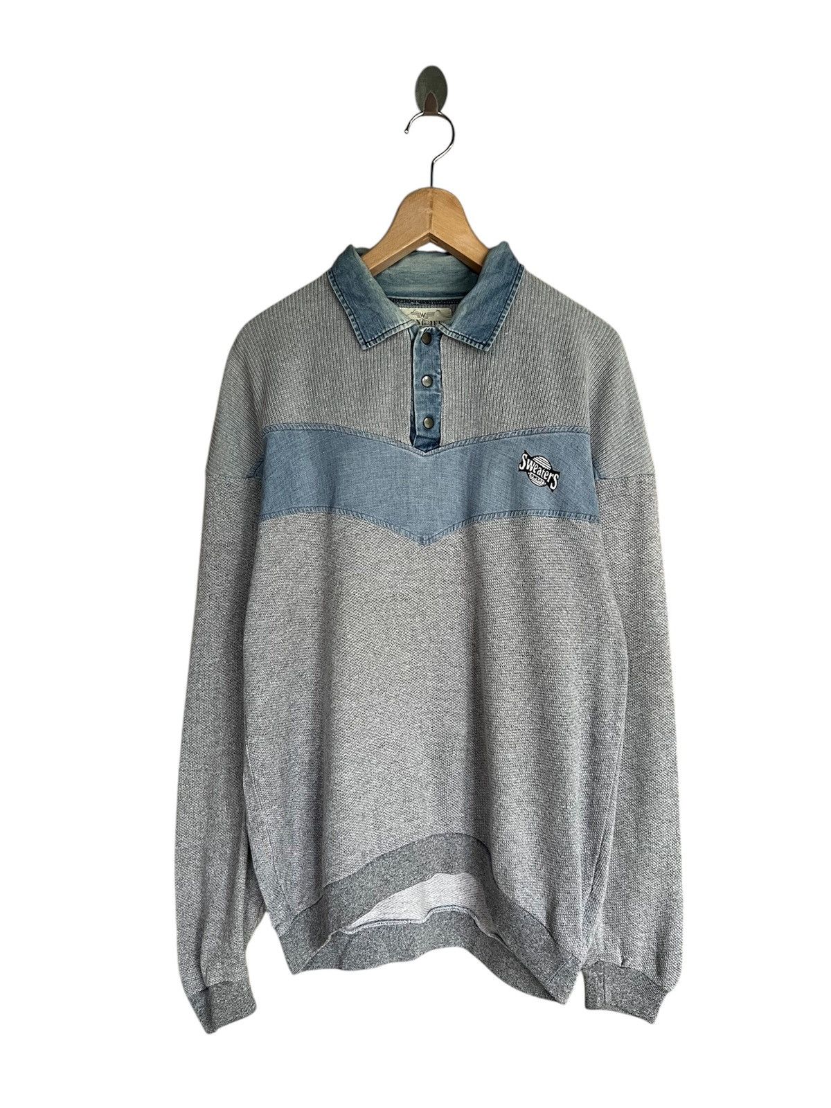 Wrangler Vintage Wrangler Denim Sweatshirt Size US M / EU 48-50 / 2 - 1 Thumbnail