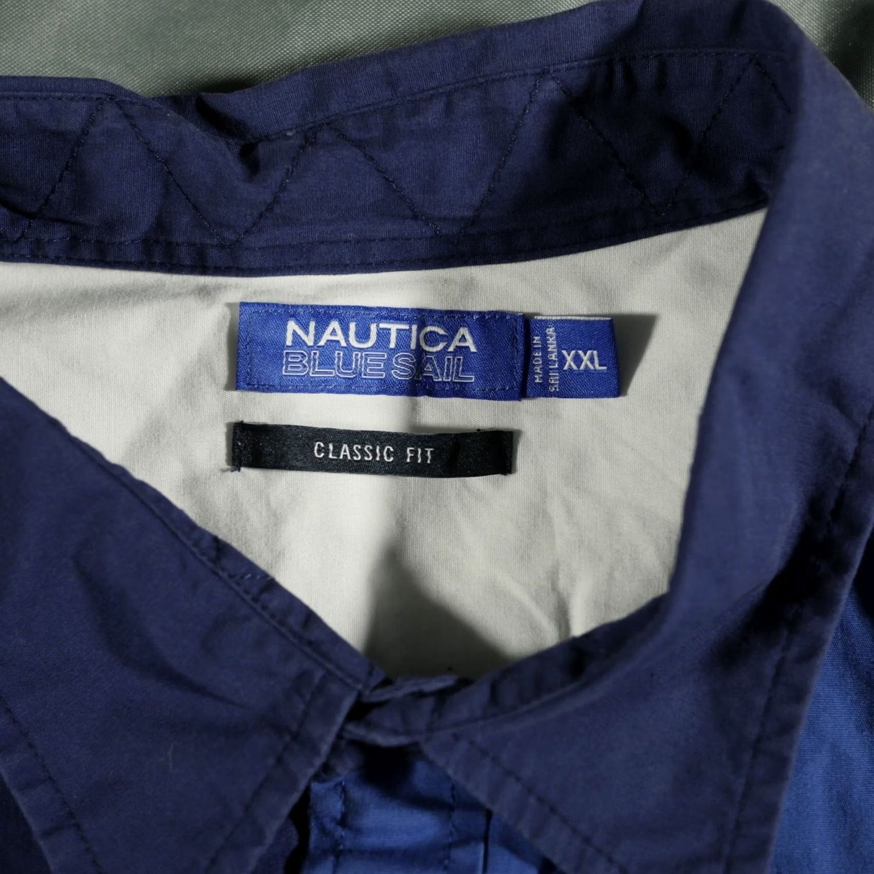 Nautica Nautica Hydro Race Shirt Mens 2XL Blue Red Colorblock Barrel Cuff Button-Up Classic Fit Short Sleeve? Size US XXL / EU 58 / 5 - 3 Thumbnail