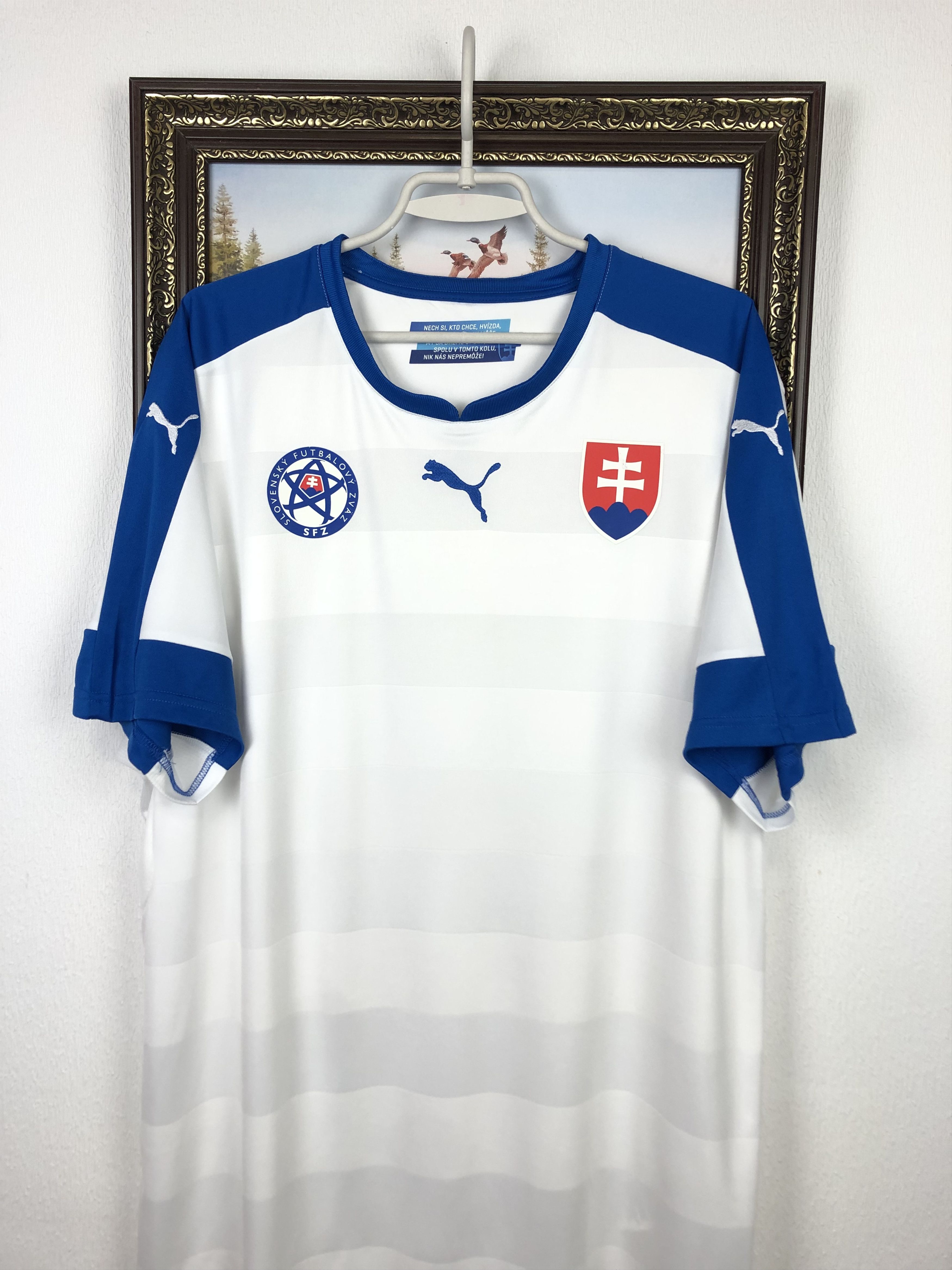 Puma Slovakia football shirt Soccer Puma Jersey Trikot National Size US XXL / EU 58 / 5 - 2 Thumbnail