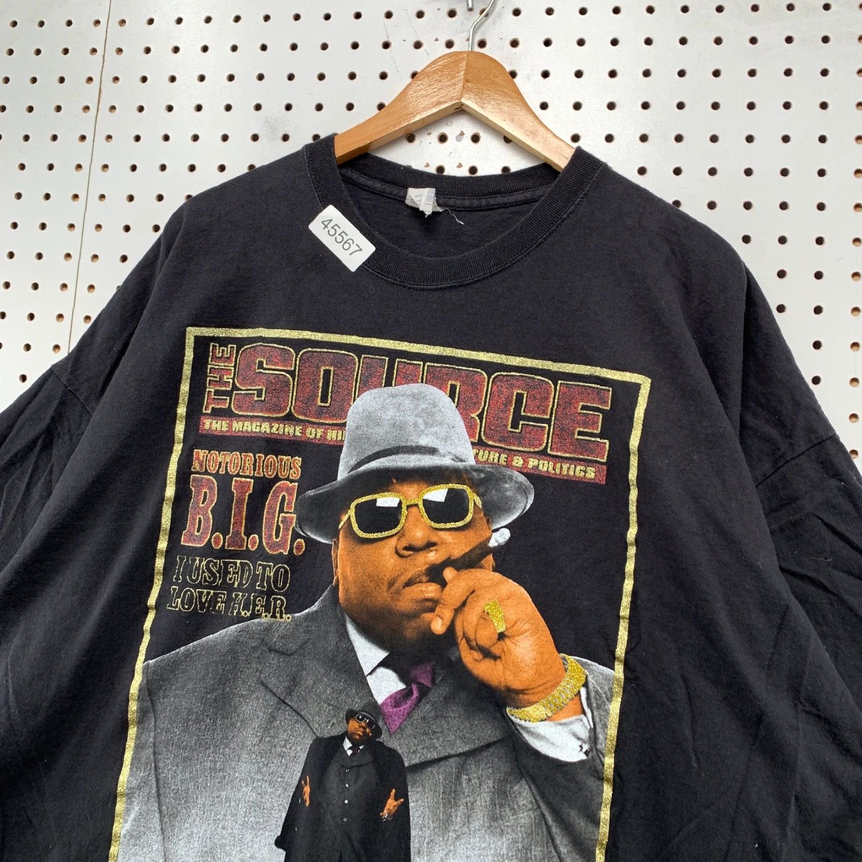 Vintage VINTAGE Notorious Biggie Smalls Shirt Mens 4XL Black Source Magazine Rap Tee Shirt Size US XXL / EU 58 / 5 - 5 Thumbnail