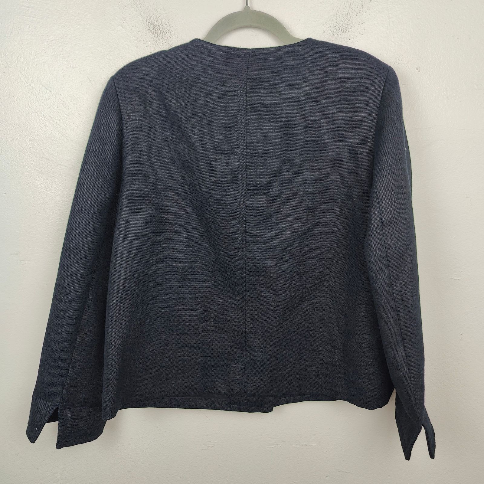 Other Talbots Linen Jacket Womens 12 Black Blazer Preppy Size XL / US 12-14 / IT 48-50 - 7 Thumbnail