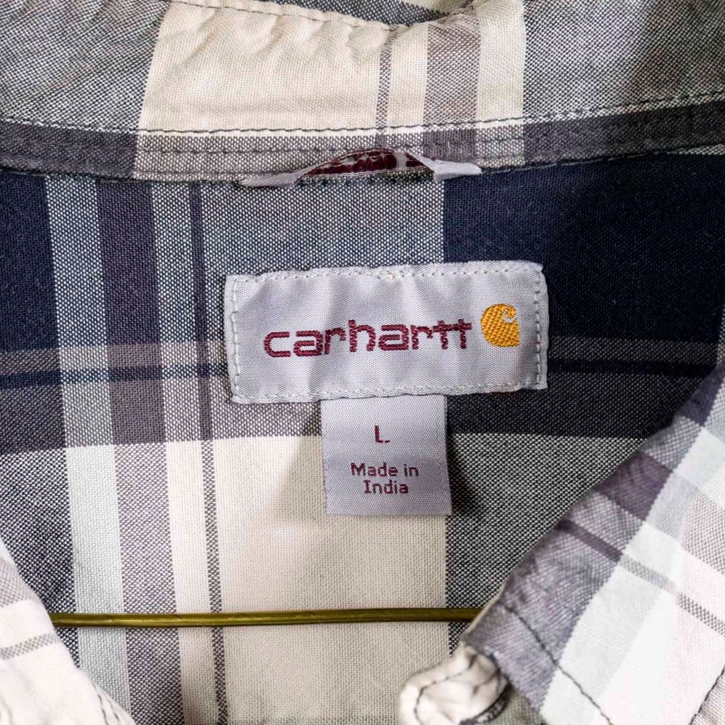 Carhartt Carhartt Mens Blue & White Plaid Long Sleeve Shirt L Size US L / EU 52-54 / 3 - 2 Thumbnail