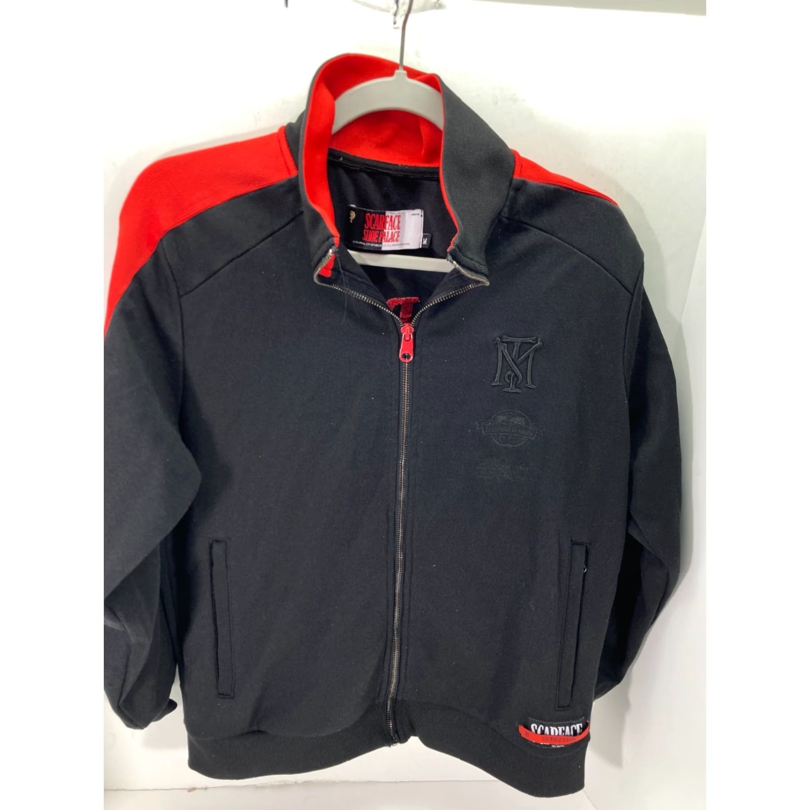 Palace Scarface Track Jacket Mens M Black Red Full Zip Pockets Size US M / EU 48-50 / 2 - 2 Thumbnail