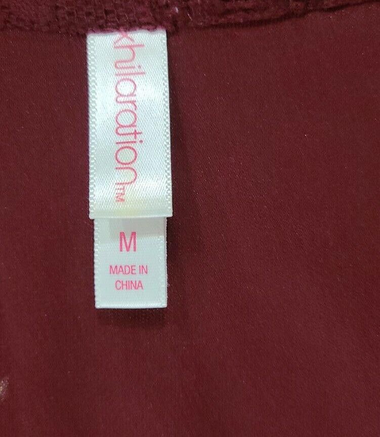 Designer Xhilaration dress Lot Medium Maroon Lace Boho V Neck Long Size M / US 6-8 / IT 42-44 - 4 Thumbnail
