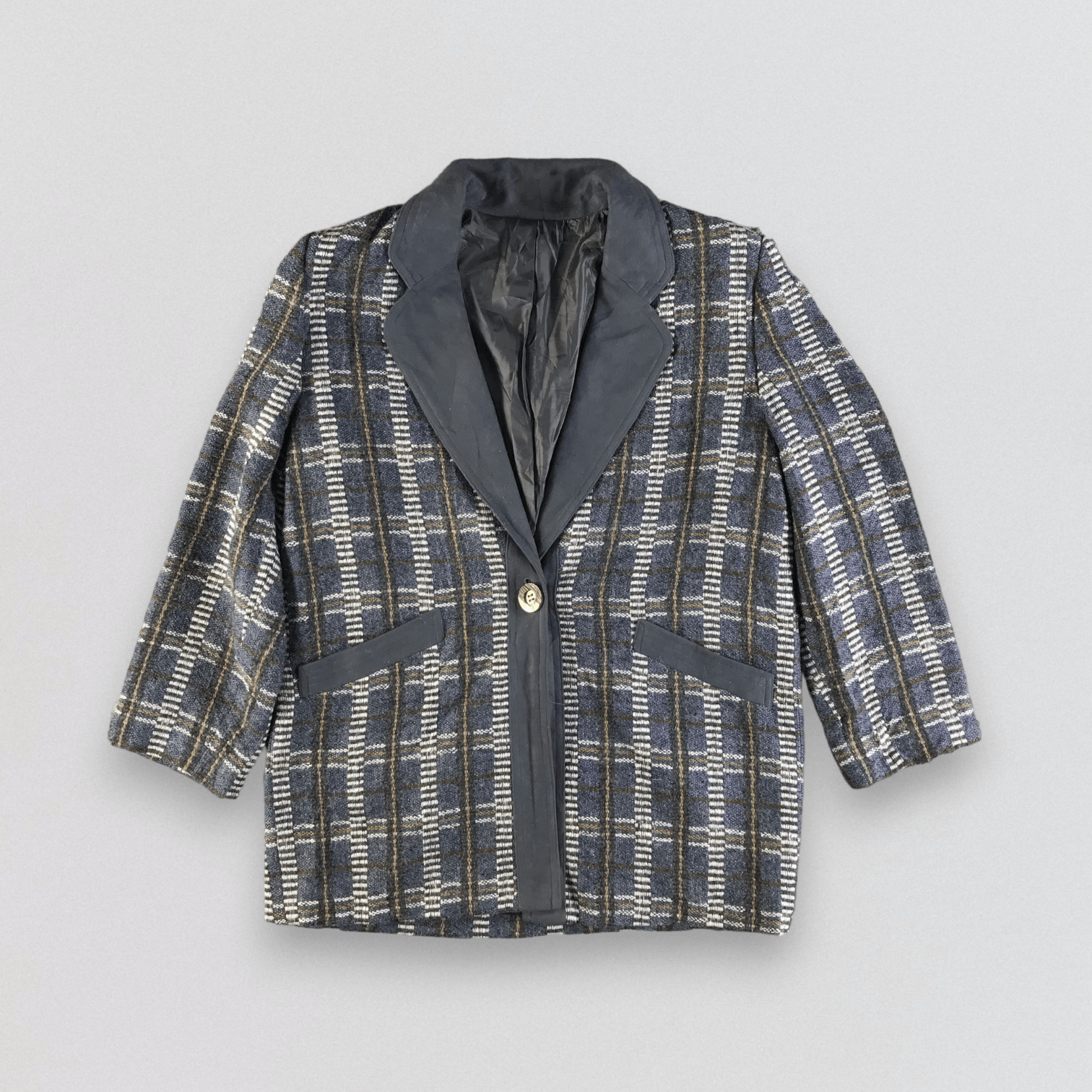 Vintage Vintage Lanificio Tweed Coat Jacket Size US M / EU 48-50 / 2 - 1 Thumbnail
