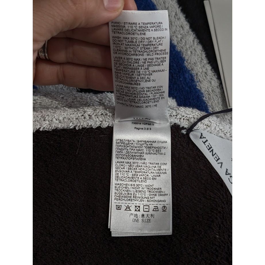 Bottega Veneta o1rshd1 Size:OS / Beach Towel Stripe Print Cotton Terry Blue Size ONE SIZE - 21 Thumbnail